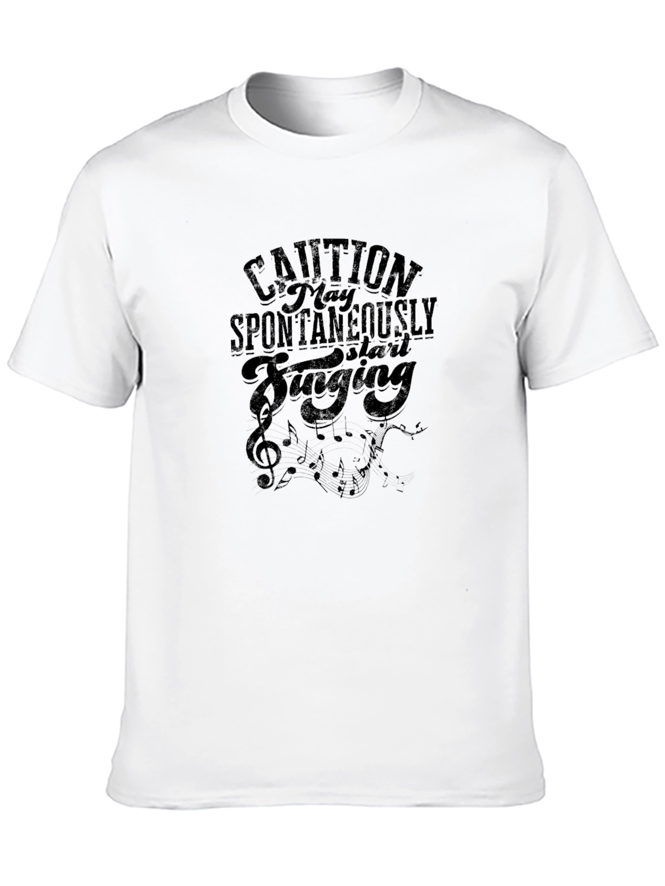 Black Caution May Spontaneously Start Singing T-Shirt view 10