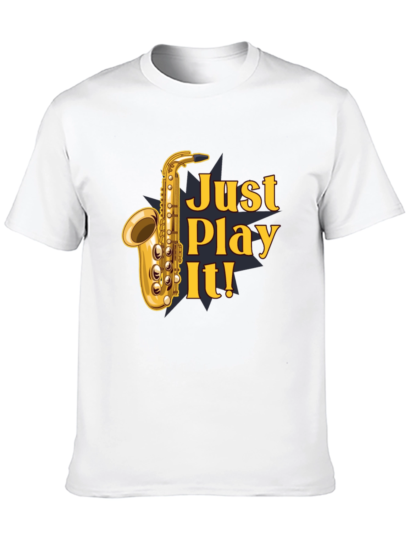 Black Just Play It! Saxophone Graphic T-Shirt - Black view 10