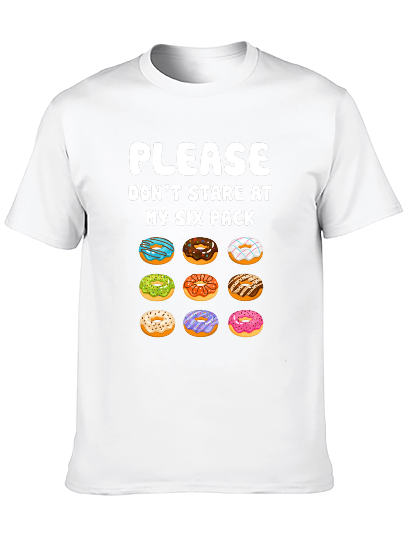 Black Funny Donut Six Pack T-Shirt view 10