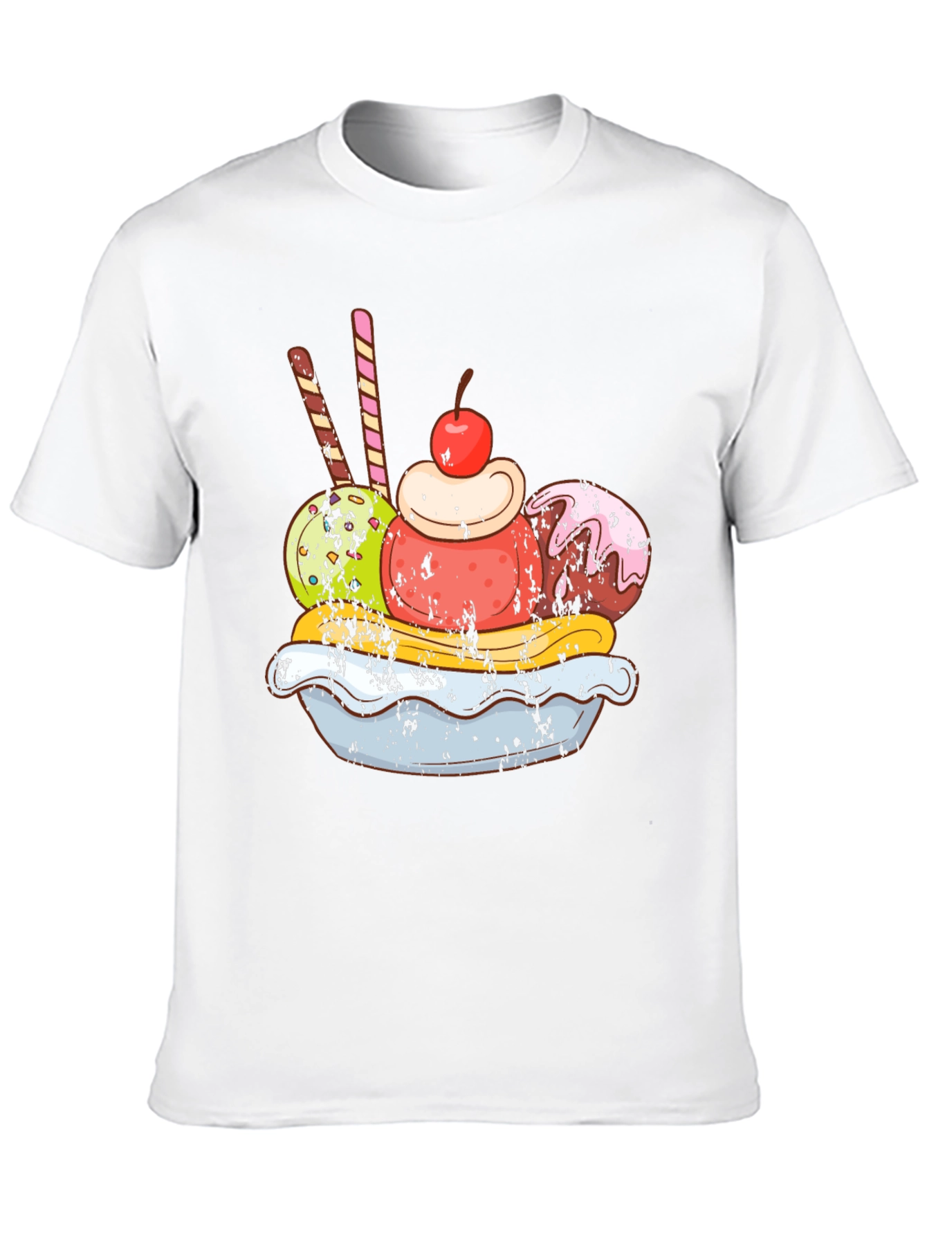 Black Ice Cream Sundae Graphic Tee - Tasty Design view 10