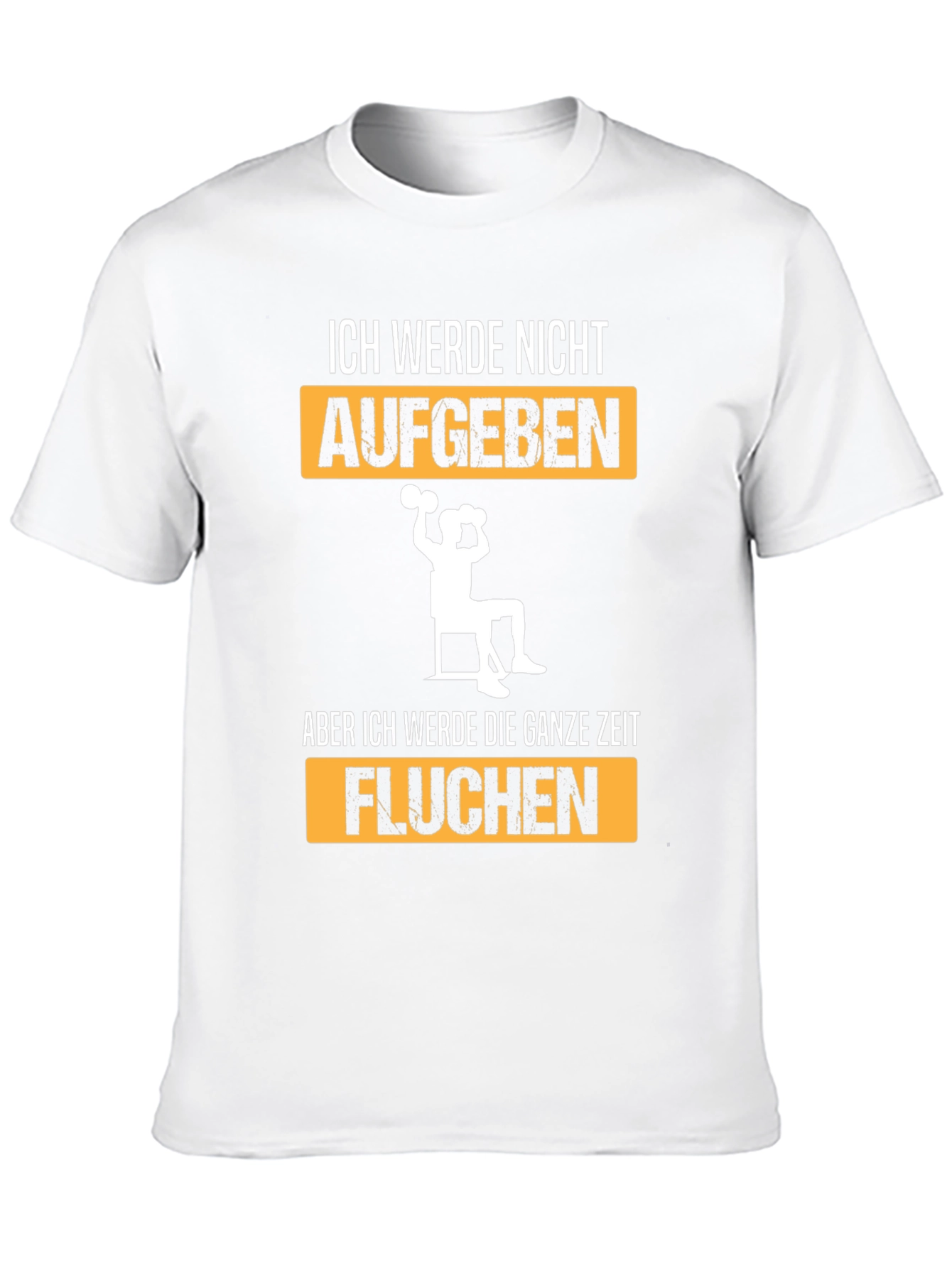 Black Funny German Workout T-Shirt - I Will Not Give Up view 10