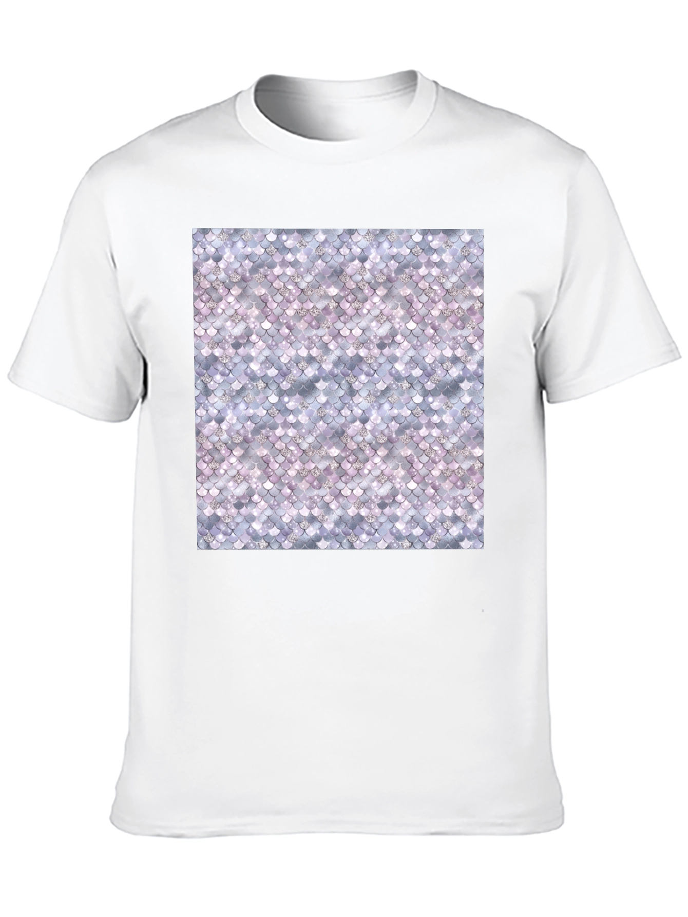 Black Mermaid Scale Pattern Tee - Stylish & Unique view 10