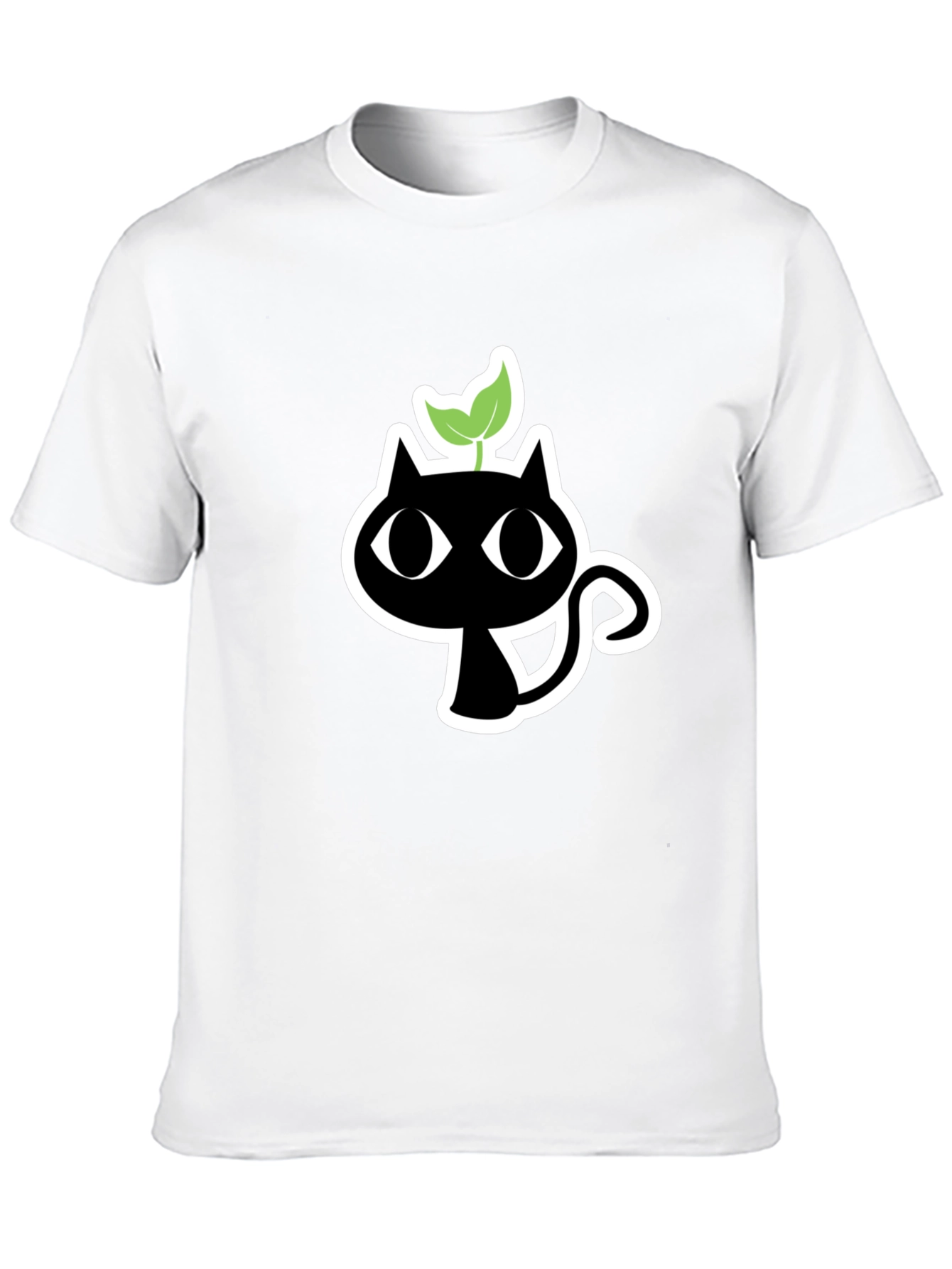Black Black Cat Plant T-Shirt - Unique Graphic Tee view 10