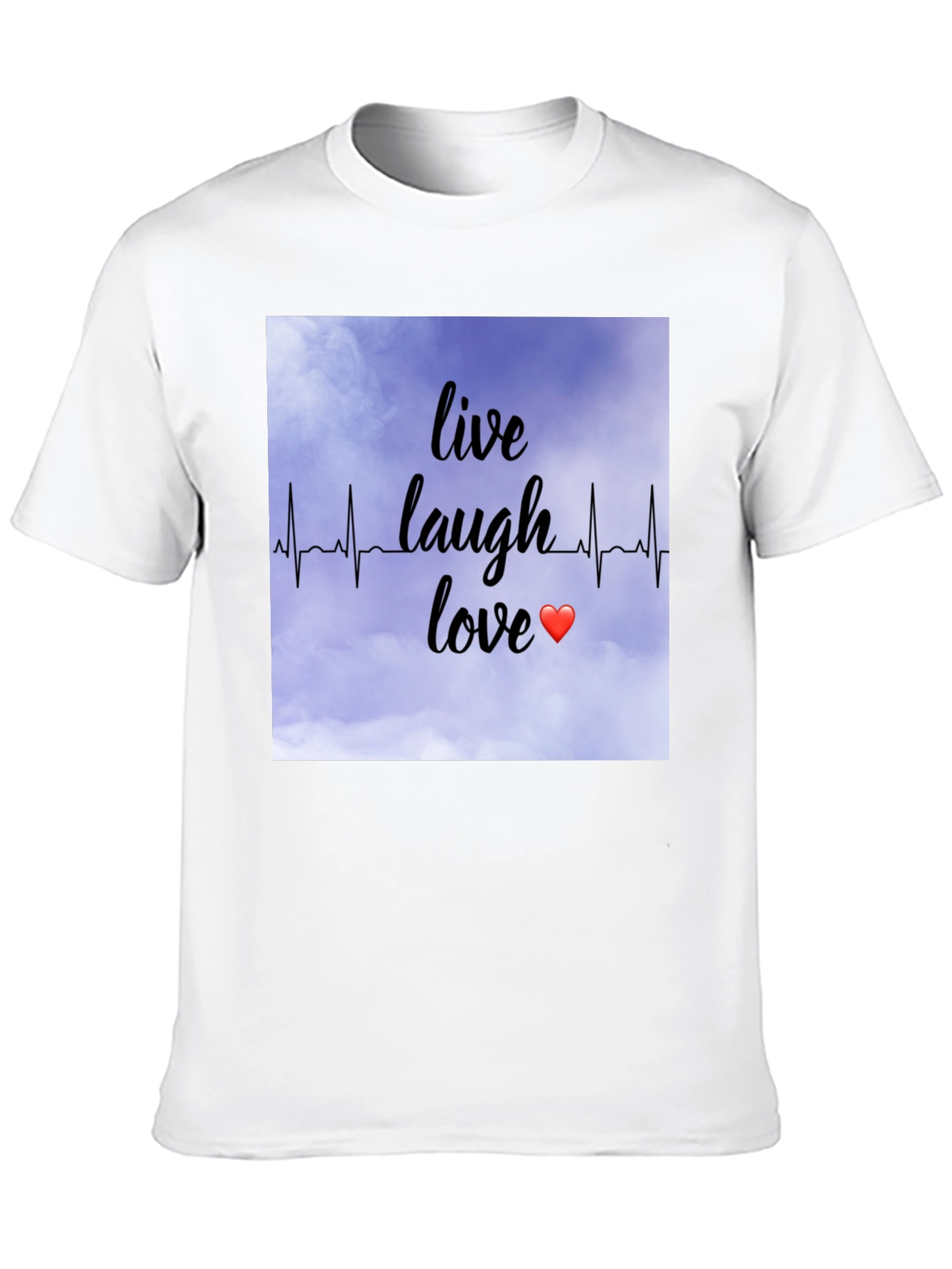 Black Live Laugh Love Heartbeat T-Shirt view 10