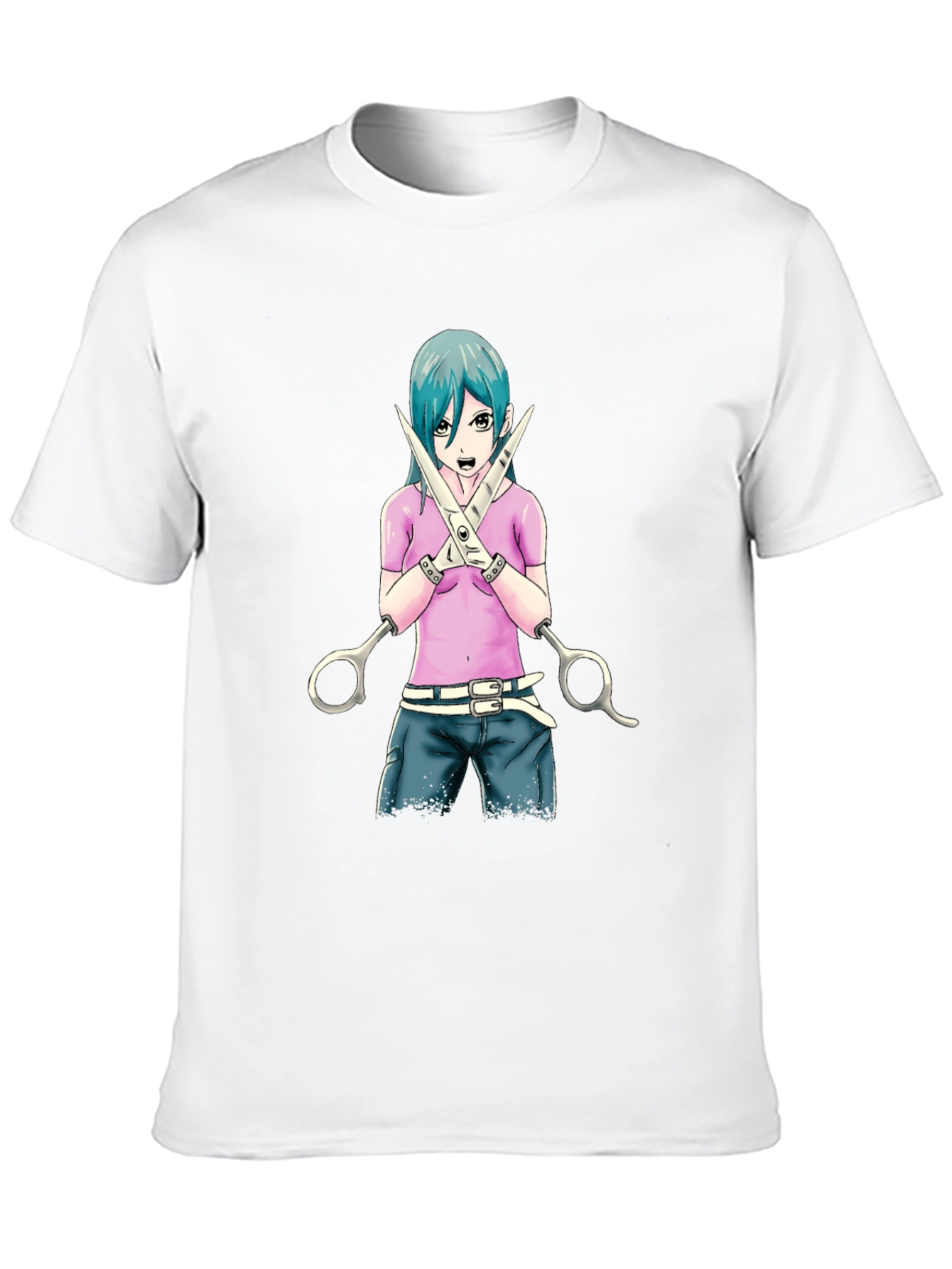 Black Anime Girl Graphic T-Shirt - Stylish Cotton Tee view 10