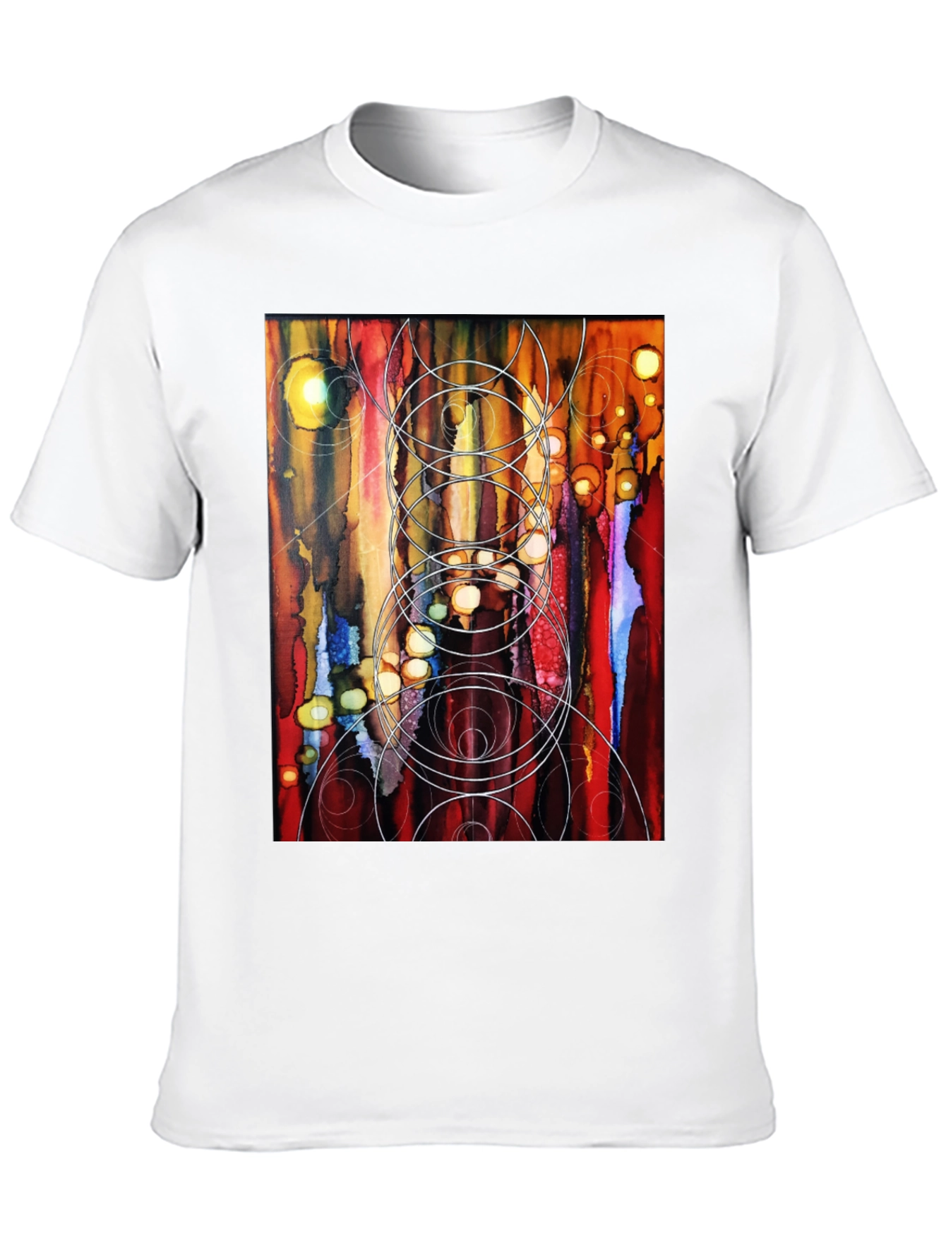 Black Abstract Art Black T-Shirt view 10