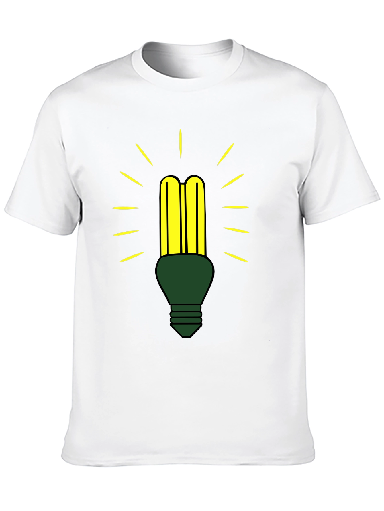 Black Eco-Friendly Light Bulb Graphic Tee view 10