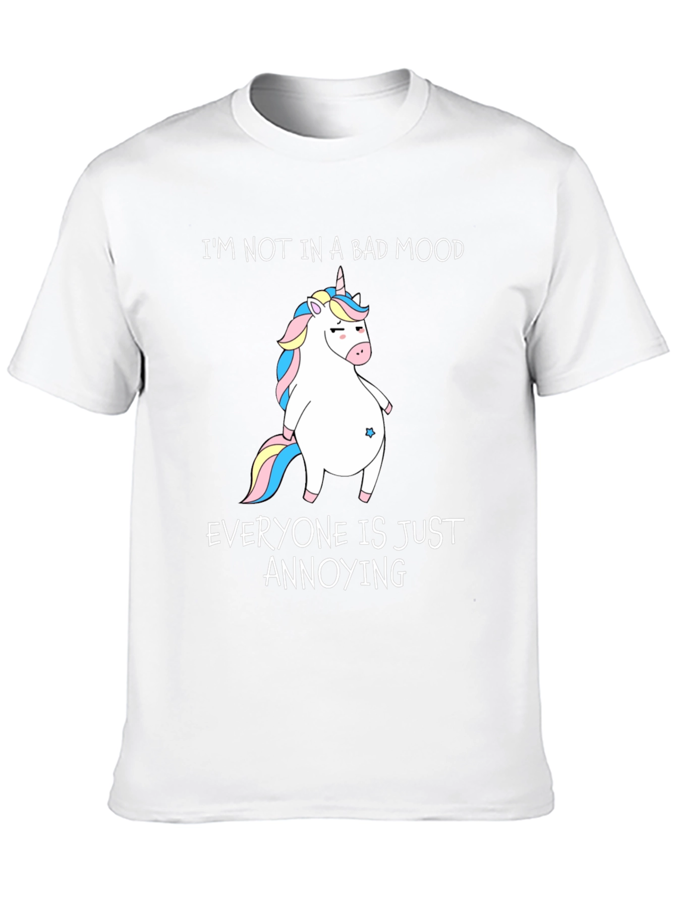 Black Funny Unicorn T-Shirt - I'm Not In A Bad Mood view 10