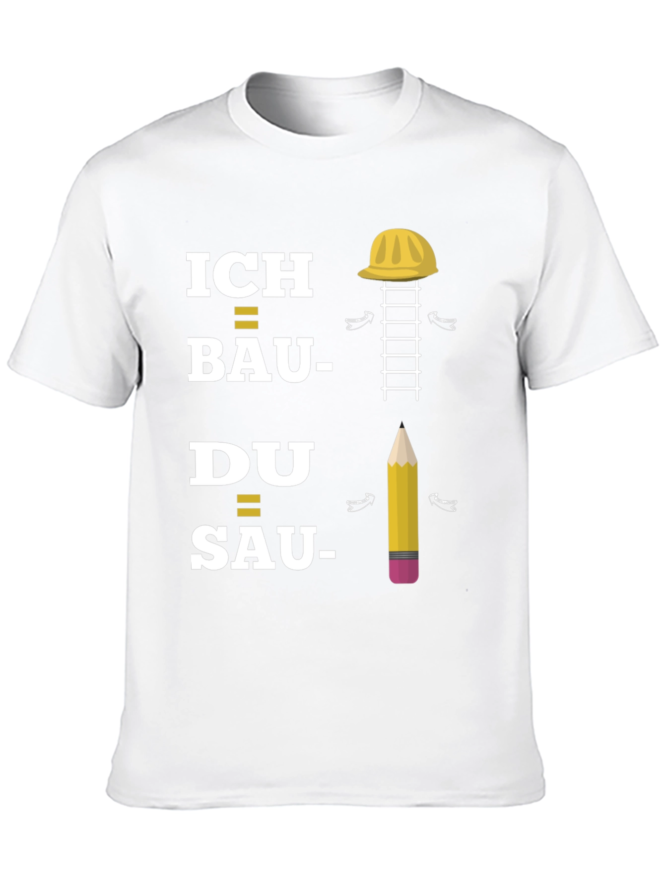 Black Construction T-Shirt: Ich Bau, Du Sau view 10