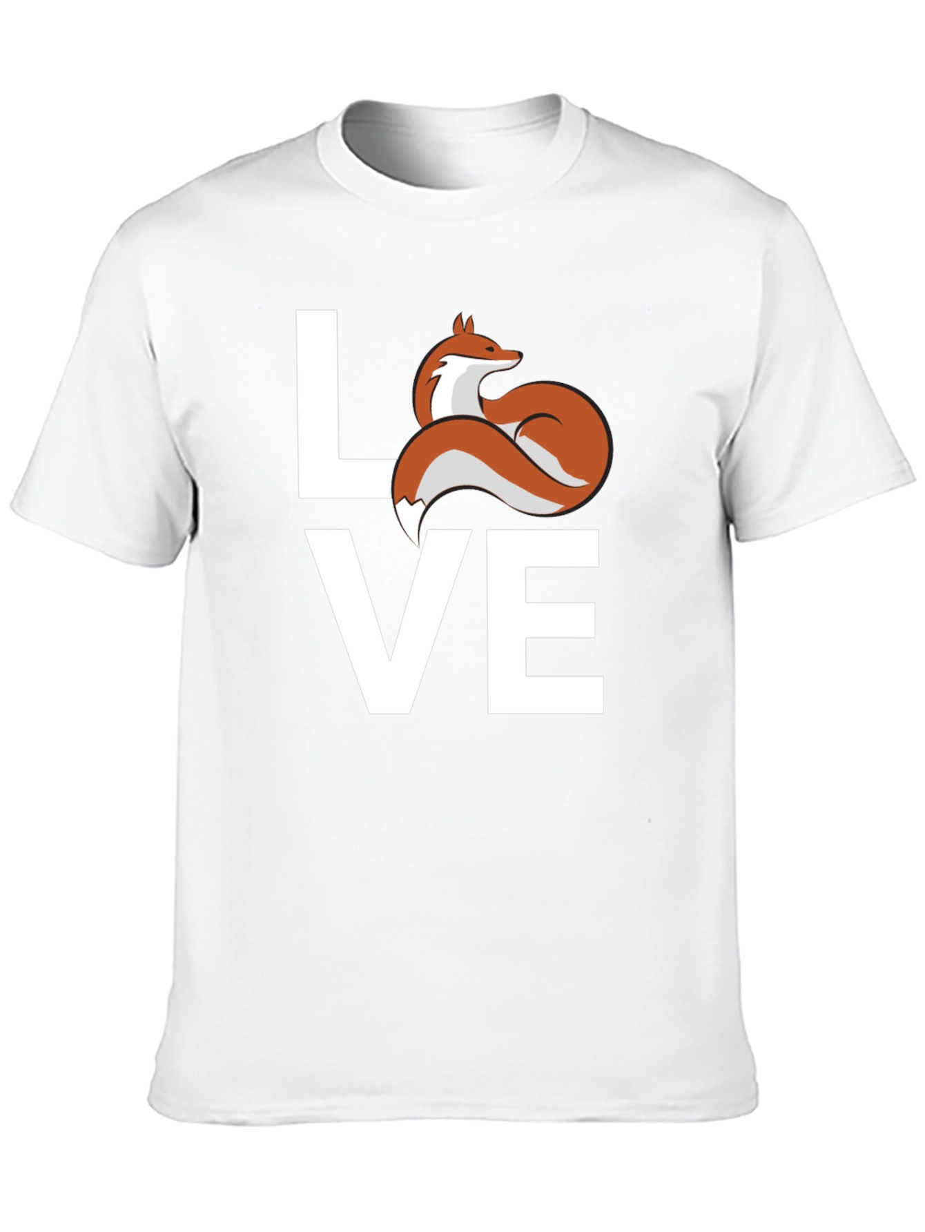 Black Love Fox Graphic T-Shirt - Cute Animal Tee view 10
