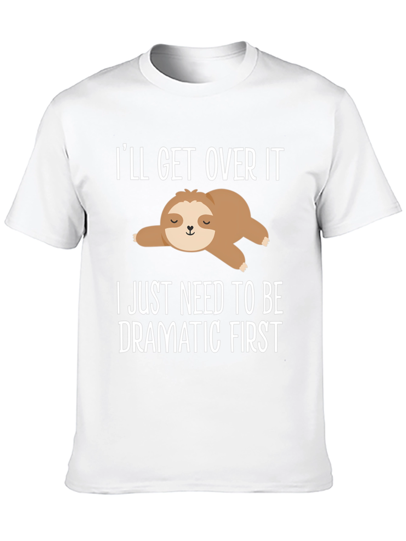Black Dramatic Sloth Graphic T-Shirt view 10