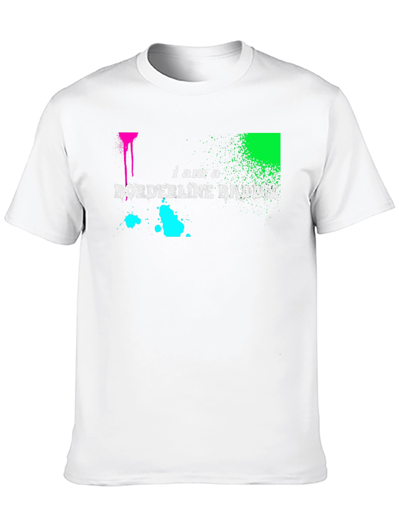 Black I am a Borderline Baddie Graphic T-Shirt view 10