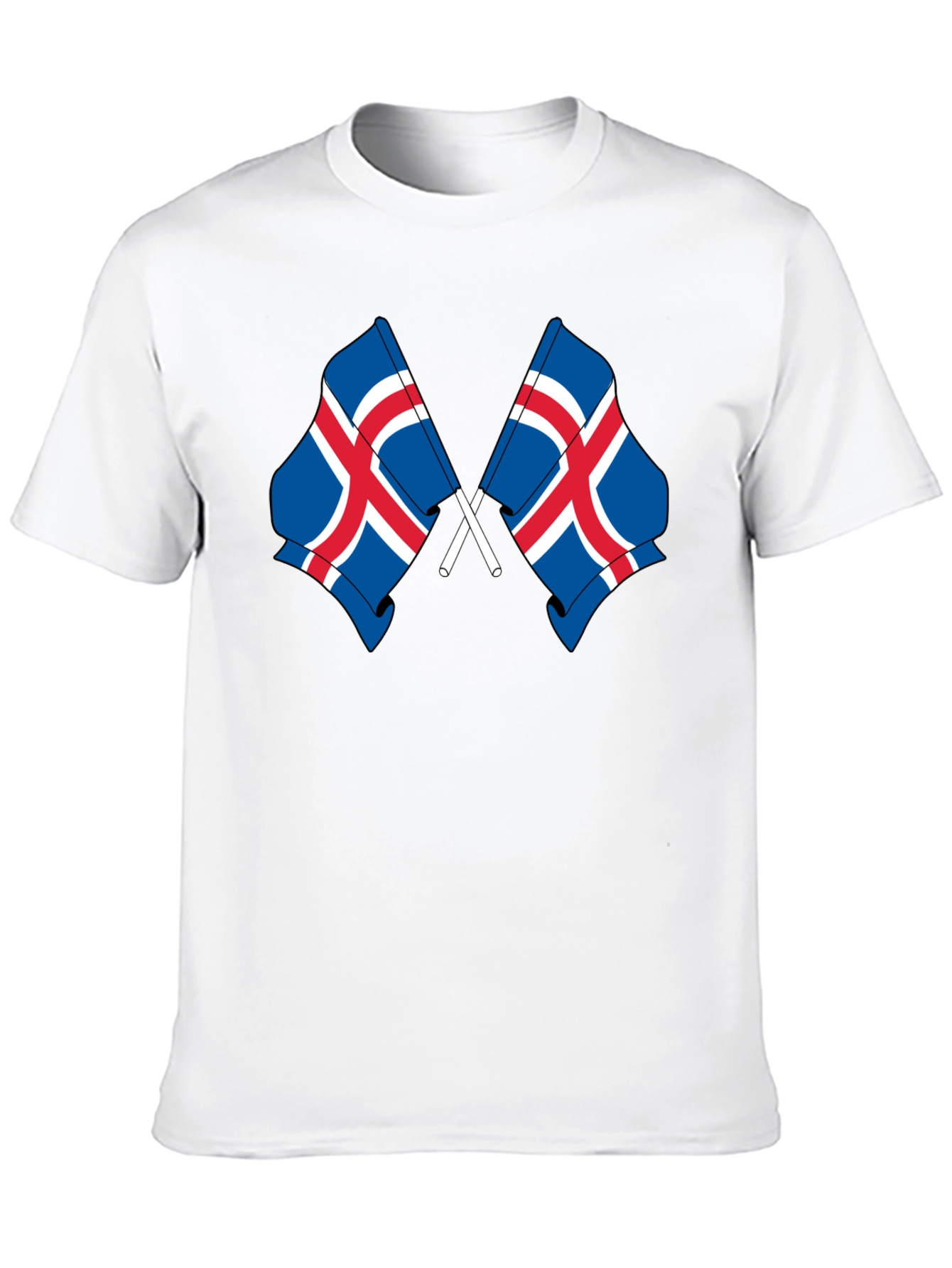 Black Icelandic Flags Graphic Tee - Black Cotton T-Shirt view 10