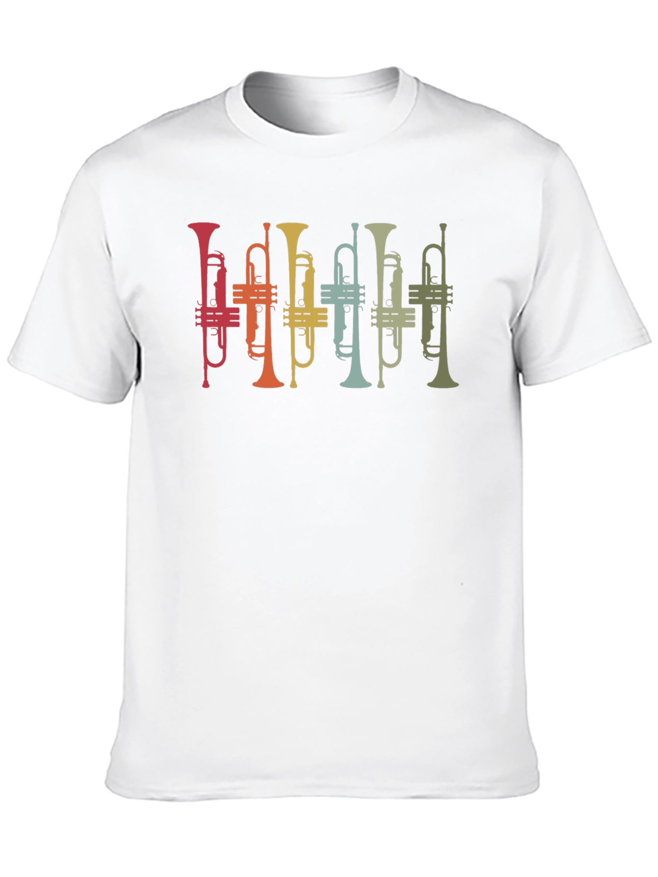 Black Retro Trumpet Band Graphic T-Shirt - Black view 10