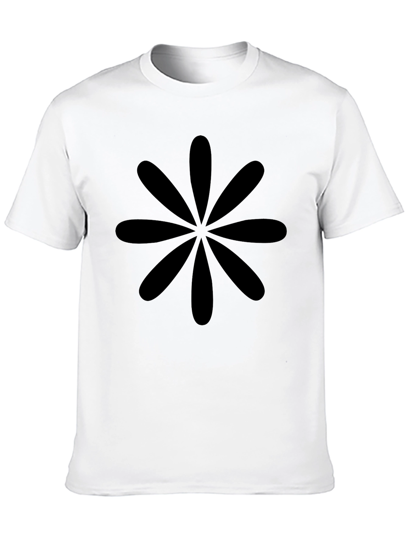Black Black Flower Graphic Tee - Casual Unisex Shirt view 10