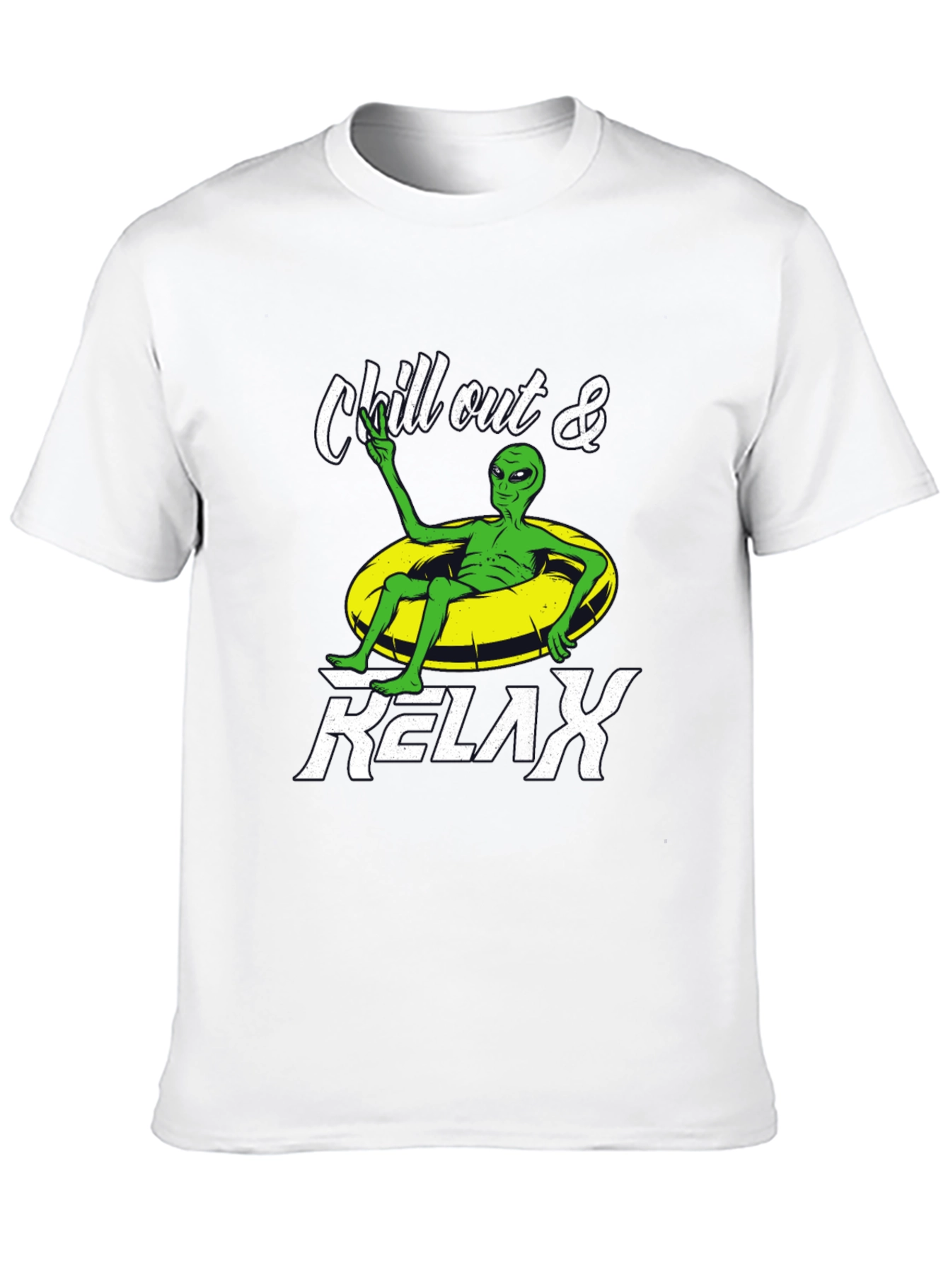 Black Chill Out Alien T-Shirt view 10