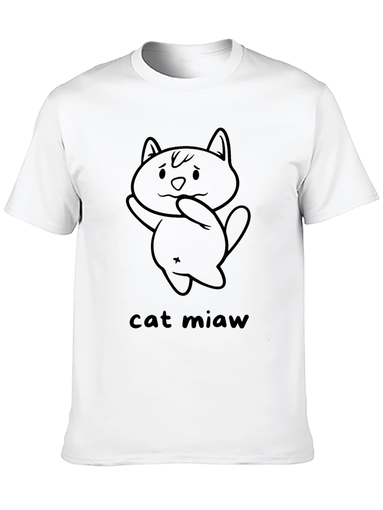 Black Cat Miaw Graphic T-Shirt view 10