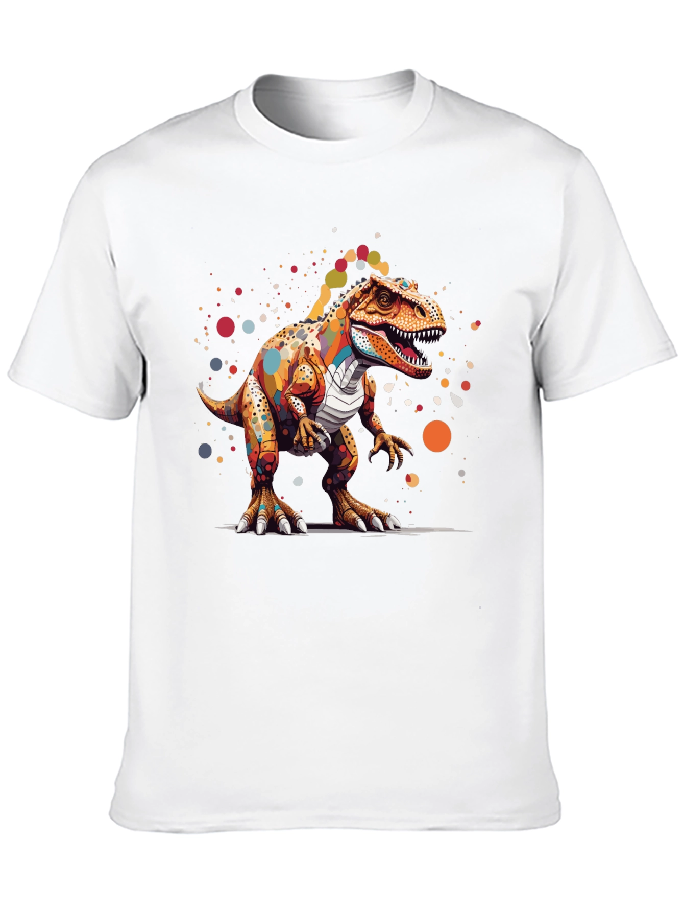 Black Colorful Dinosaur Graphic T-Shirt view 10