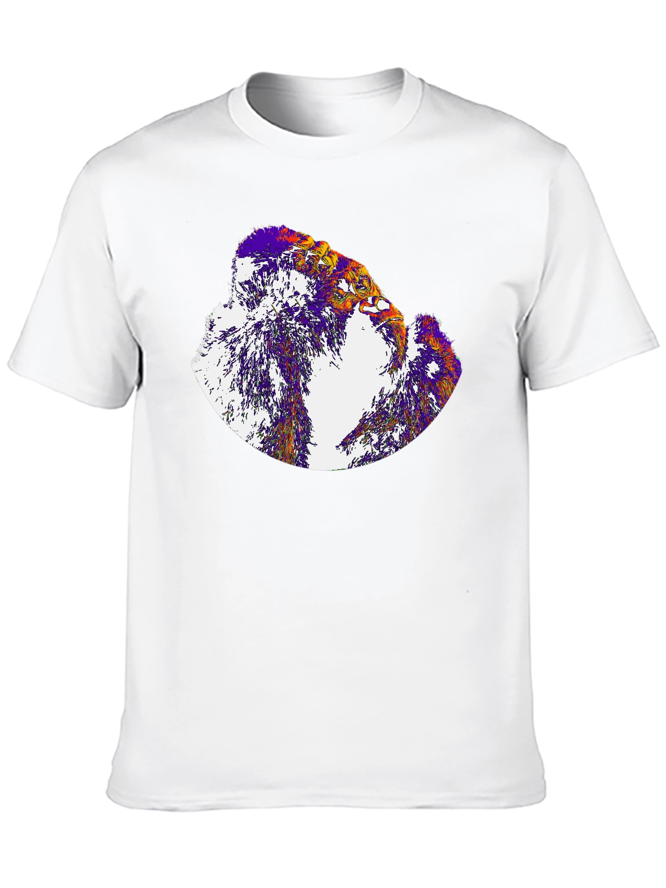 Black Abstract Eagle Graphic Tee - Black Cotton Blend Shirt view 10