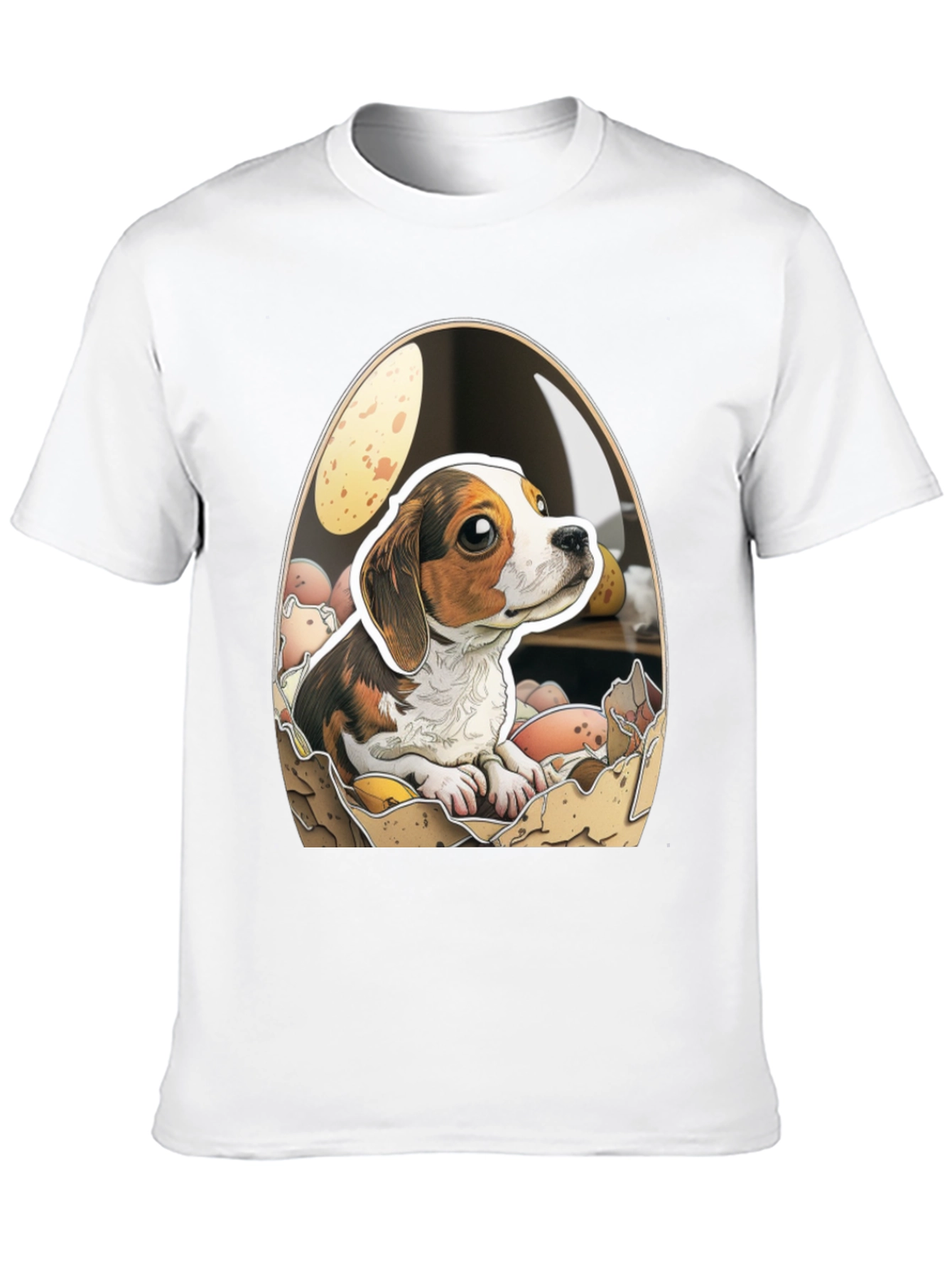 Black Eggcellent Beagle T-Shirt view 10