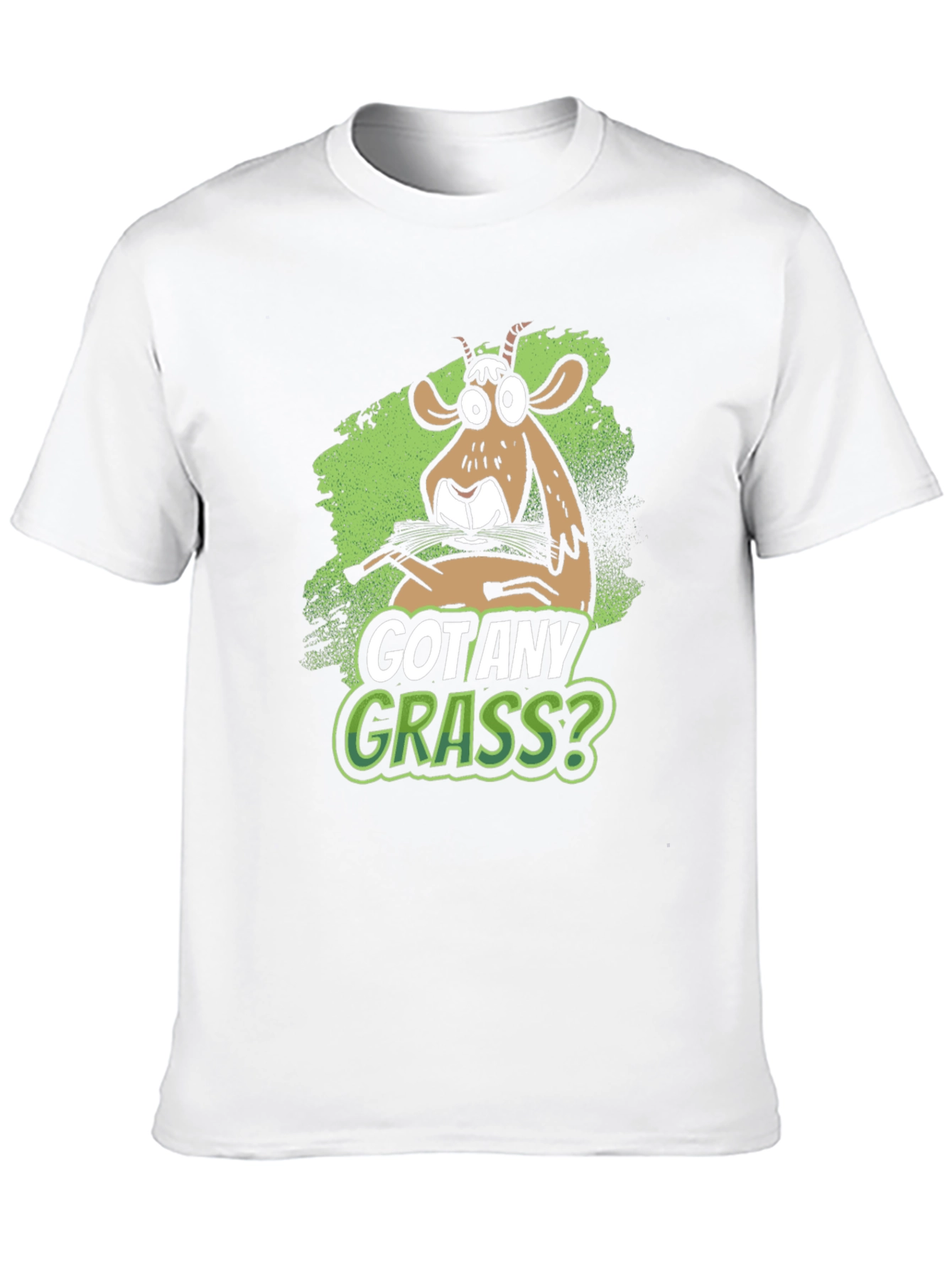Black Got Any Grass? Graphic Tee - Funny Goat Design view 10