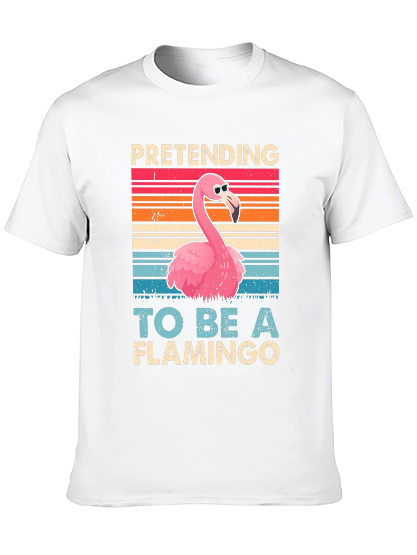 Black Funny Flamingo T-Shirt - Pretending to be a Flamingo view 10