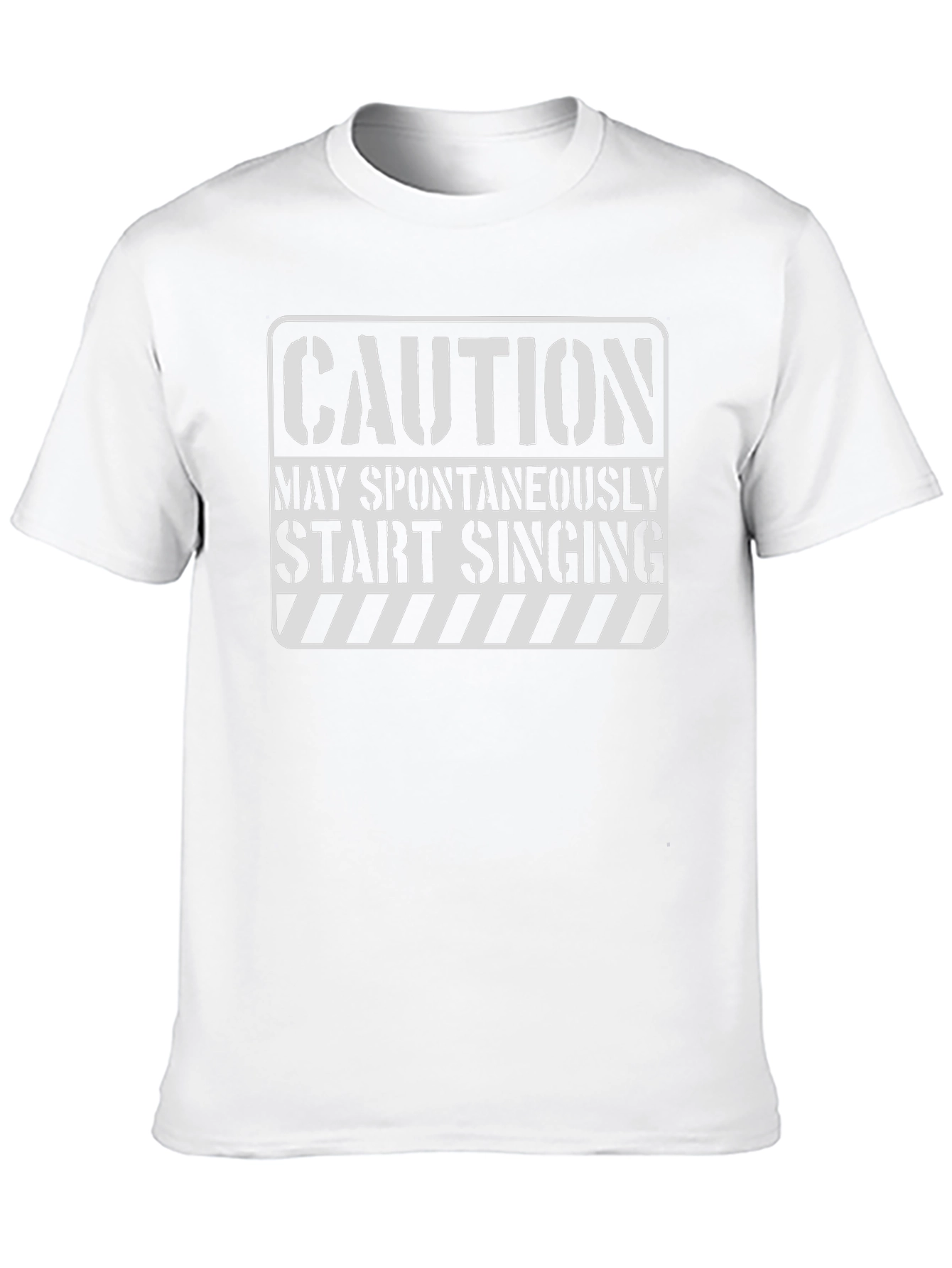 Black Caution May Spontaneously Start Singing Black T-Shirt view 10