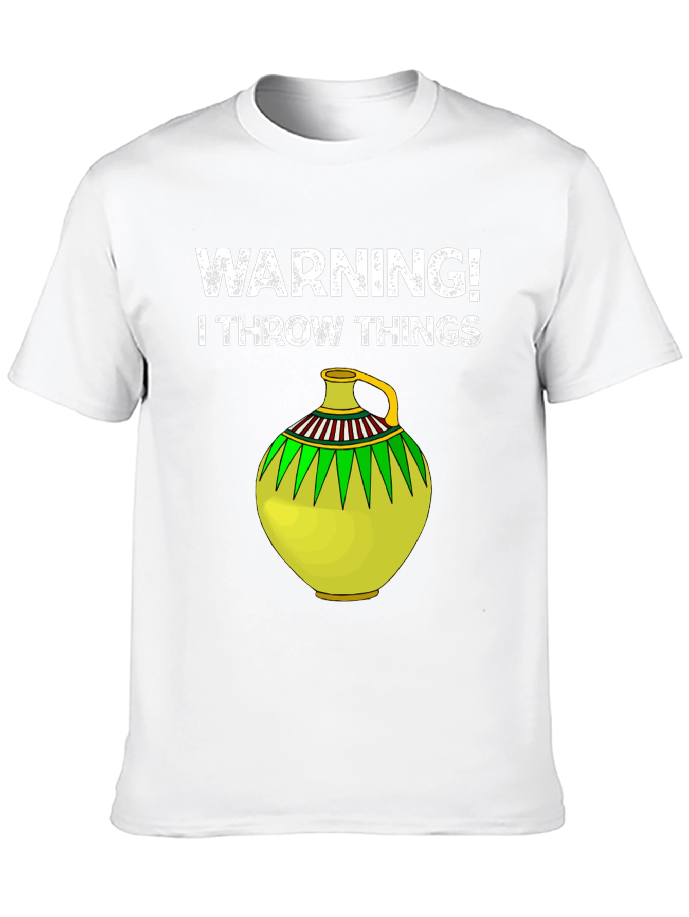 Black Warning! I Throw Things - Novelty Graphic Tee view 10