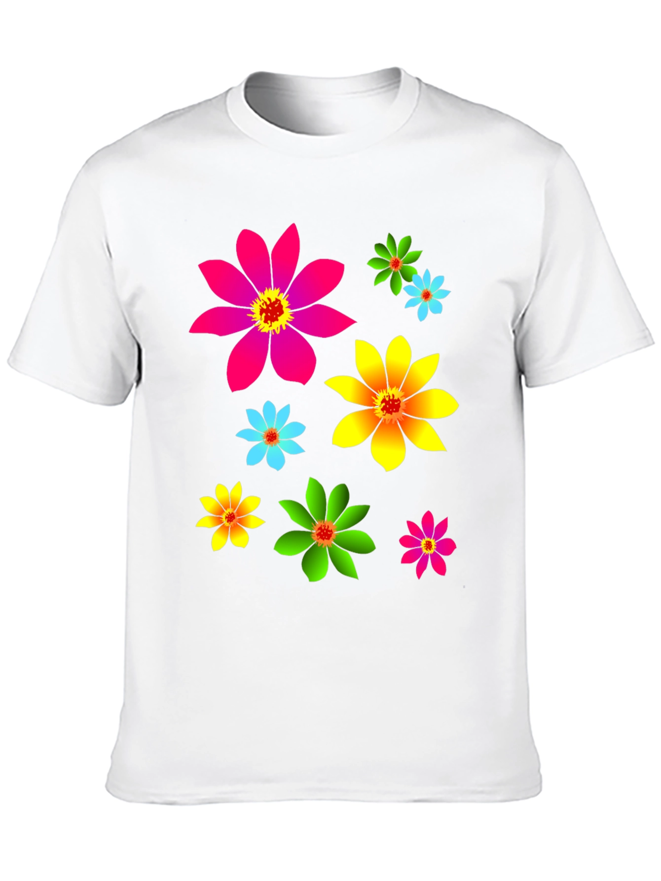 Black Floral Print Black T-Shirt view 10