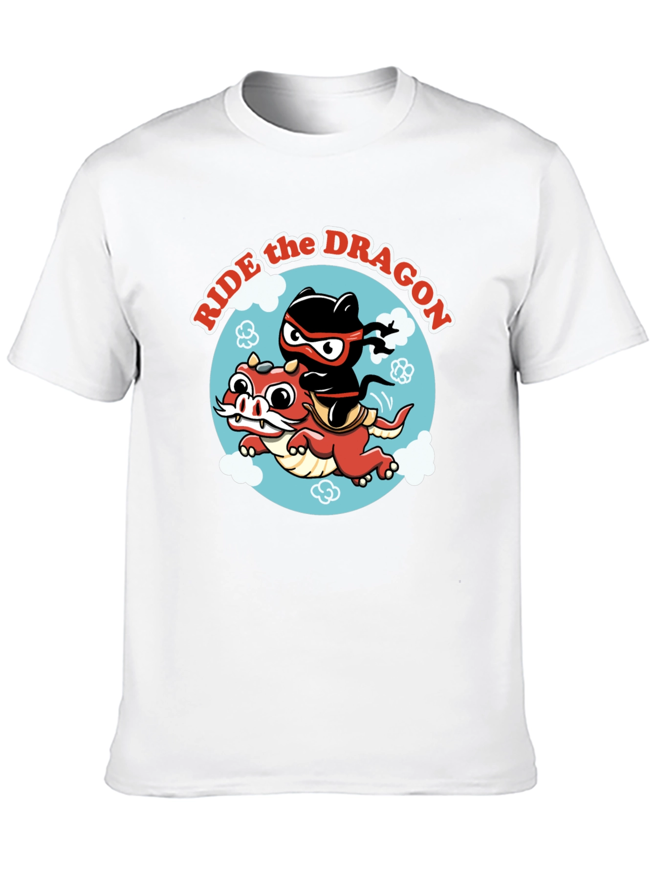 Black Ride the Dragon Graphic T-Shirt - Ninja Style! view 10