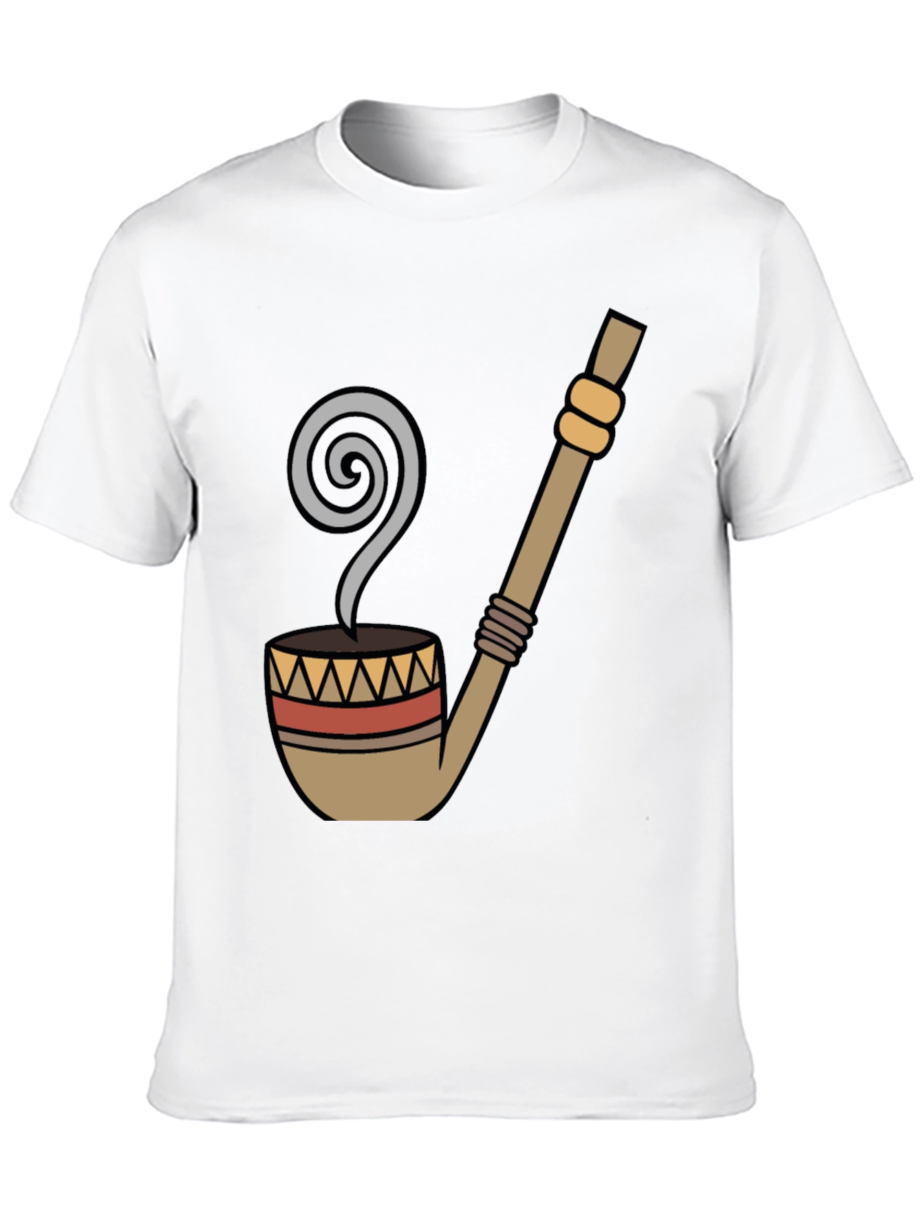 Black Novelty Pipe Graphic Tee - Black Cotton T-Shirt view 10