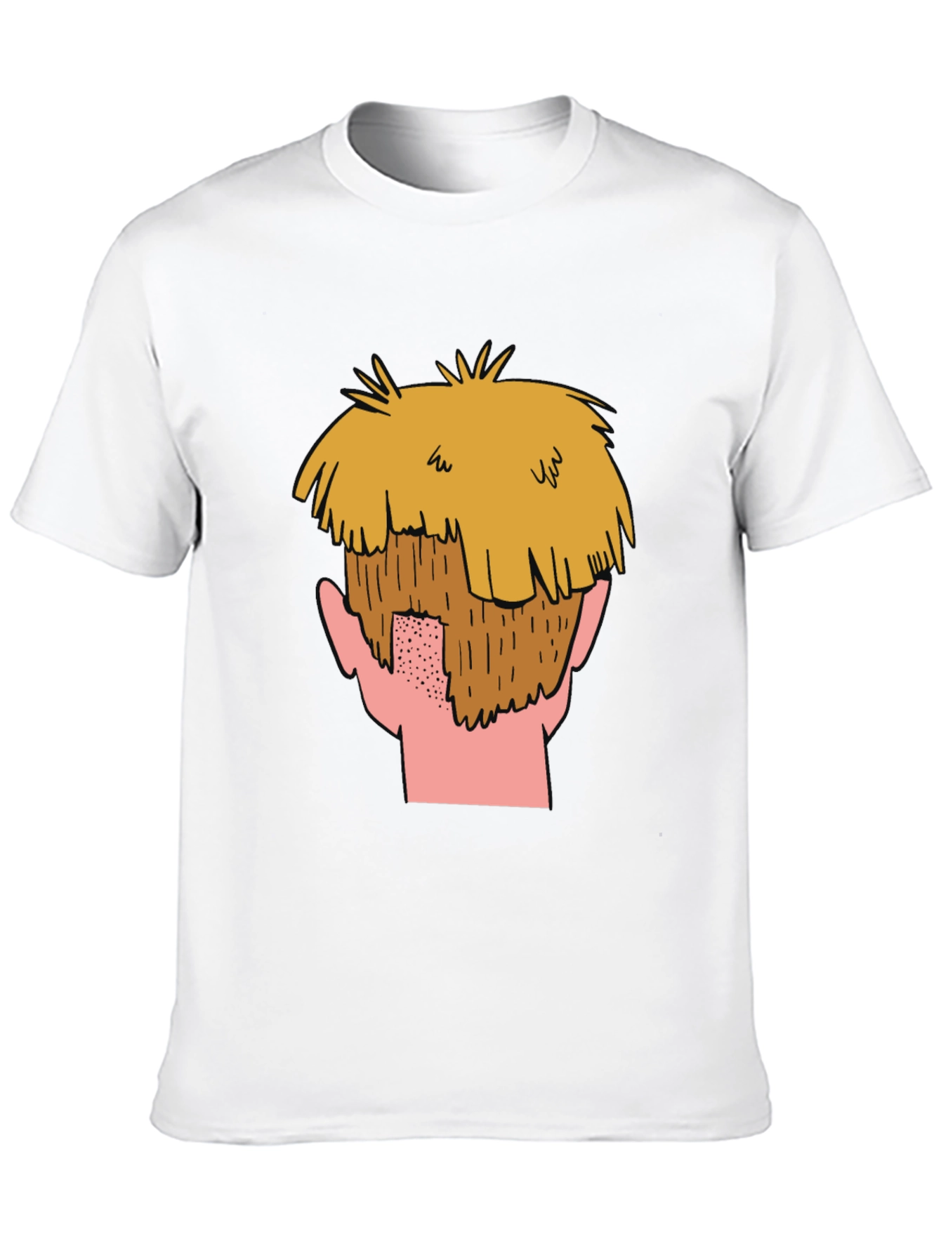 Black Cartoon Beard Graphic T-Shirt view 10
