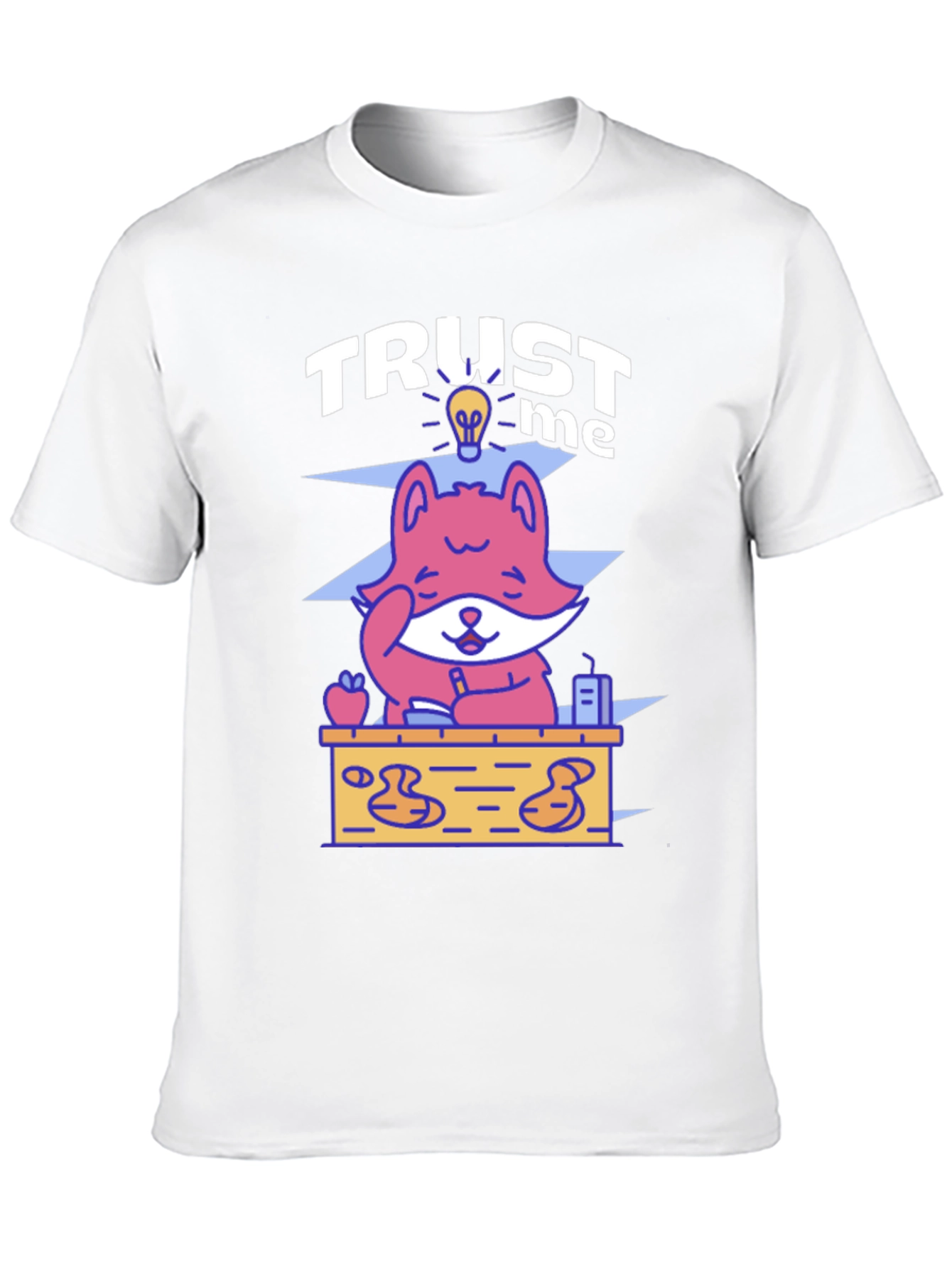 Black Trust Me Fox Graphic Tee - Unisex Crewneck T-Shirt view 10