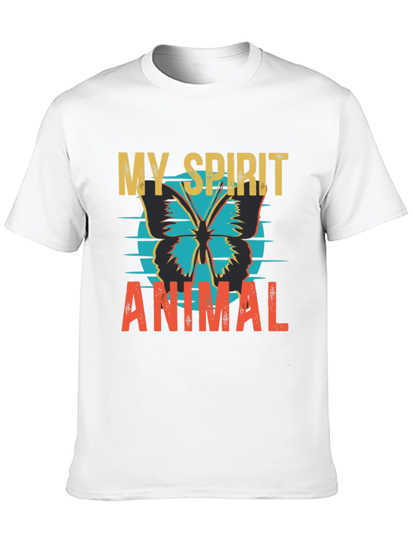 Black Spirit Animal Butterfly Graphic Tee - Stylish Cotton Blend view 10