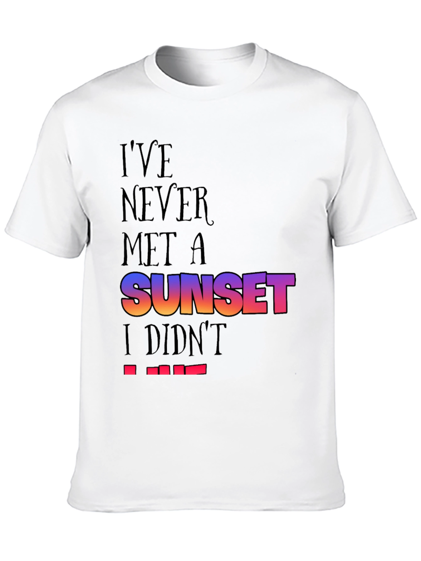 Black Sunset Lover Black T-Shirt view 10