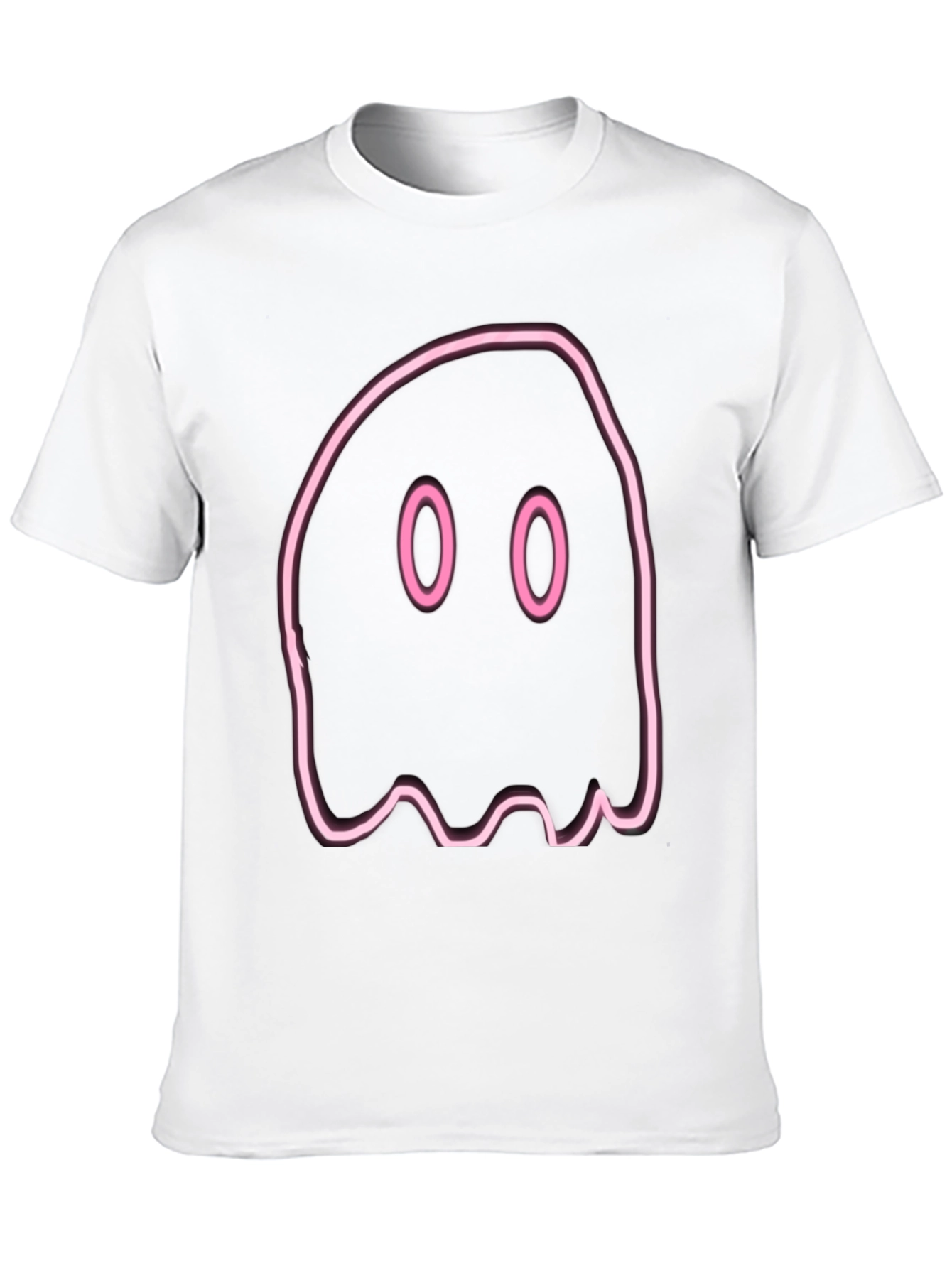 Black Neon Ghost Graphic Tee - Spooky Season Fun! view 10