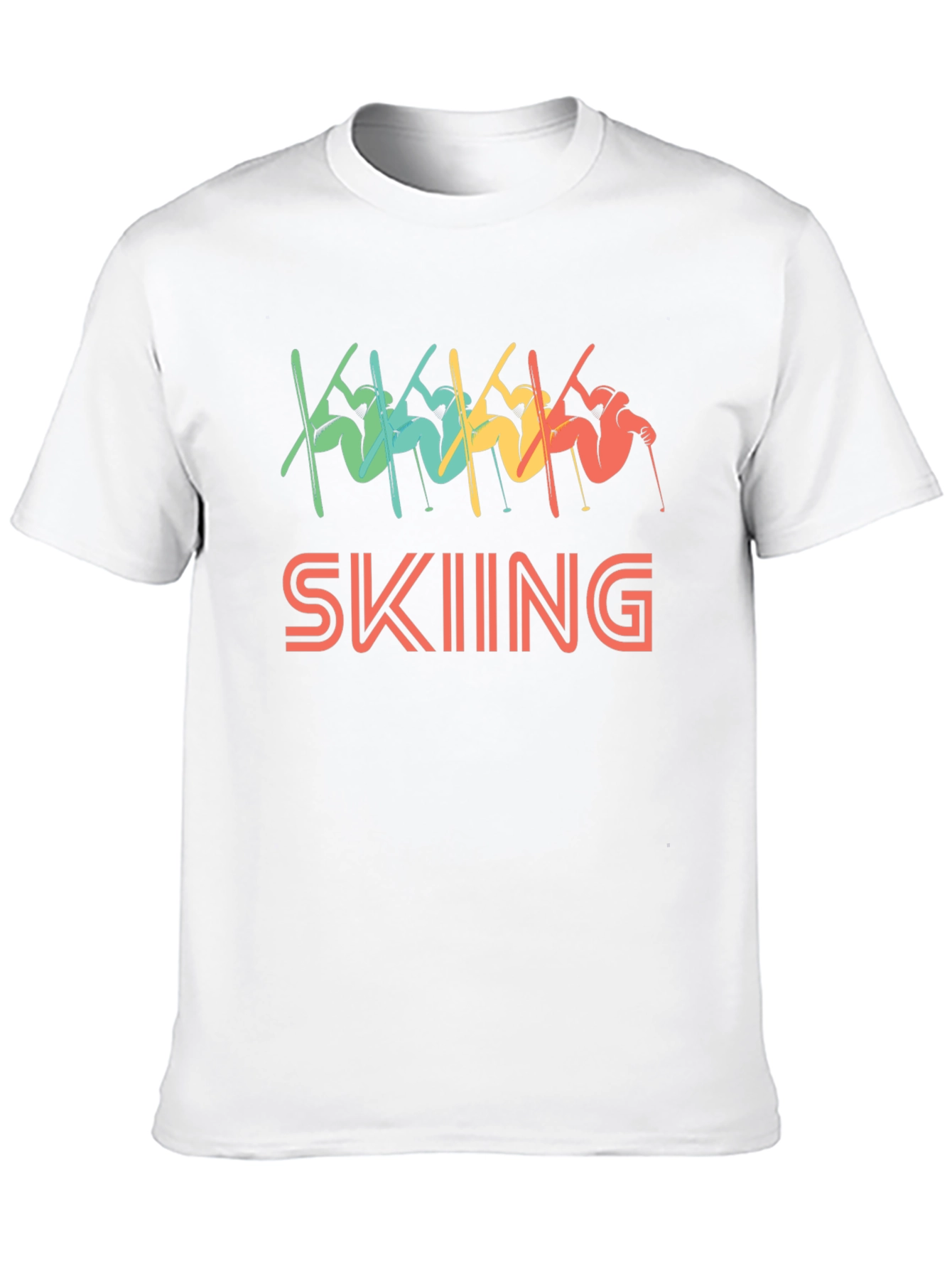 Black Retro Skiing Graphic T-Shirt view 10
