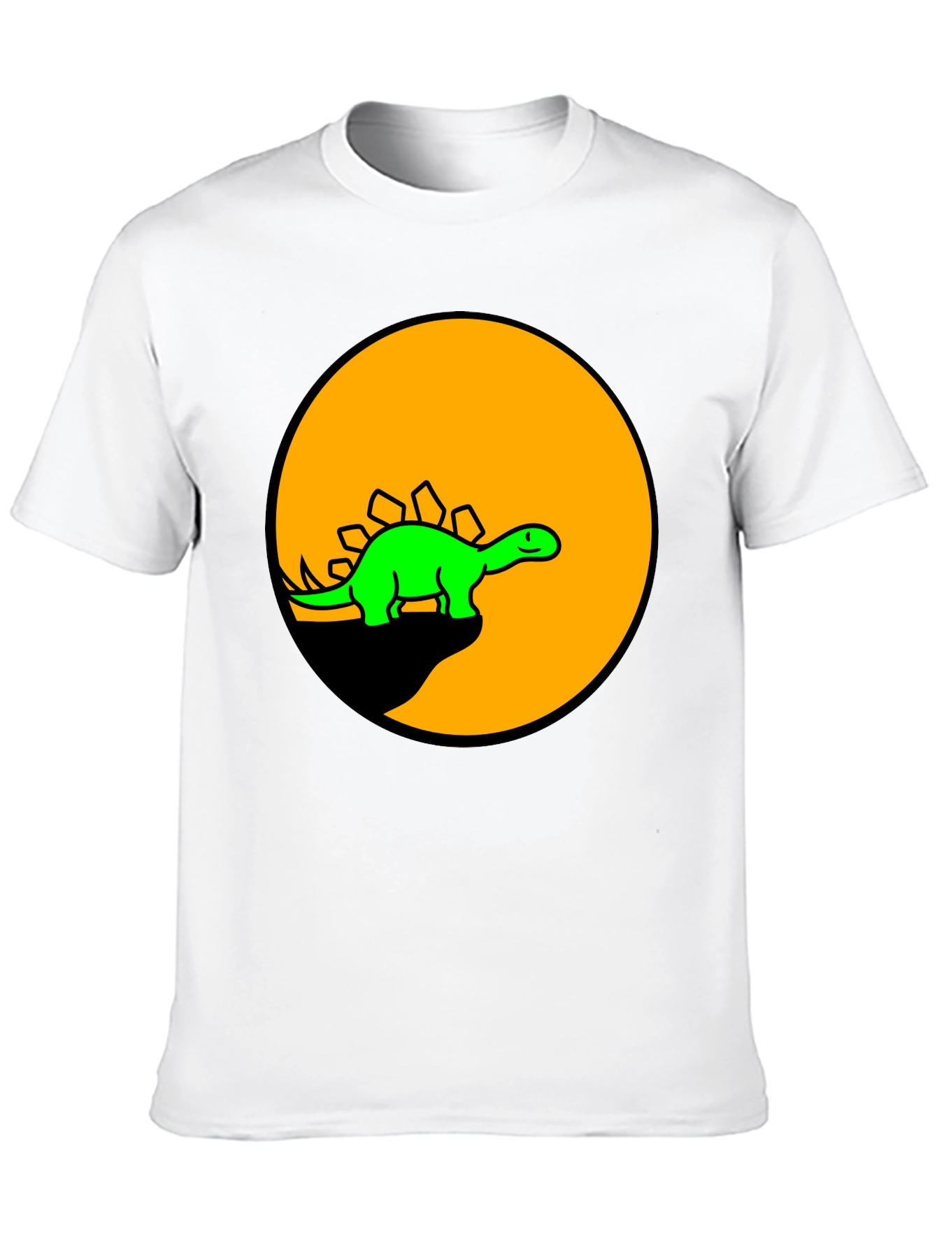 Black Dinosaur Graphic Tee - Black Cotton T-Shirt view 10