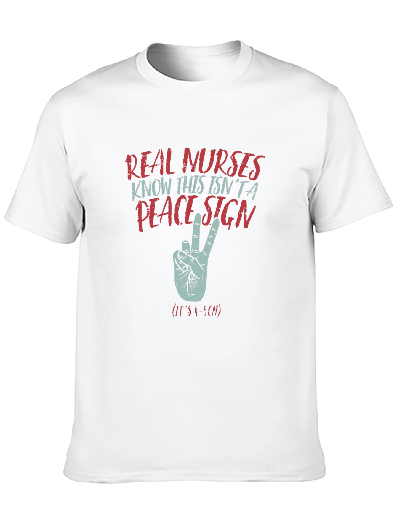 Black Funny Nurse Peace Sign T-Shirt RN Gift view 10