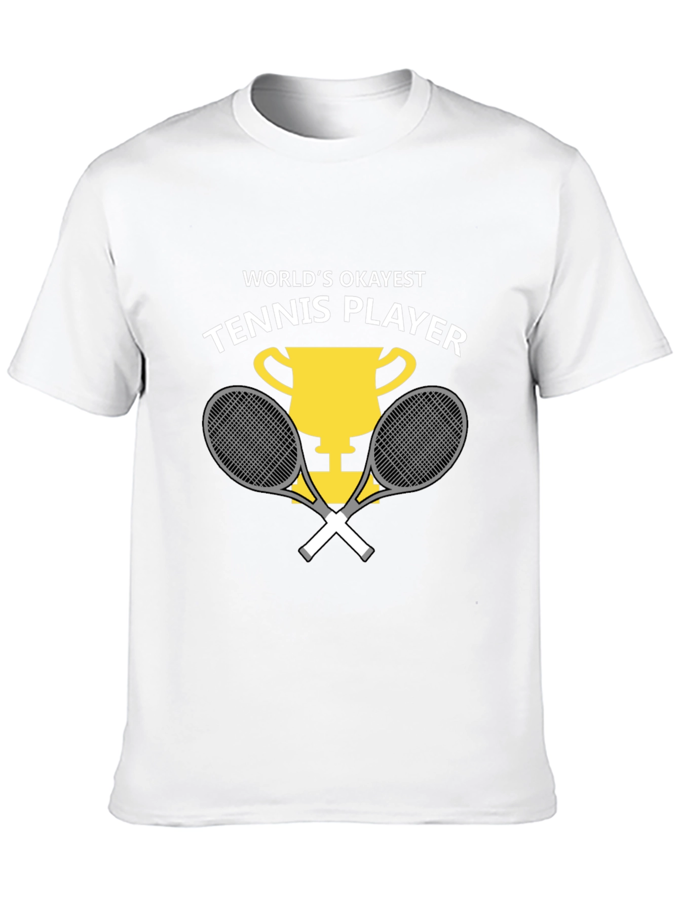 Black World's Okayest Tennis Player Graphic Tee view 10