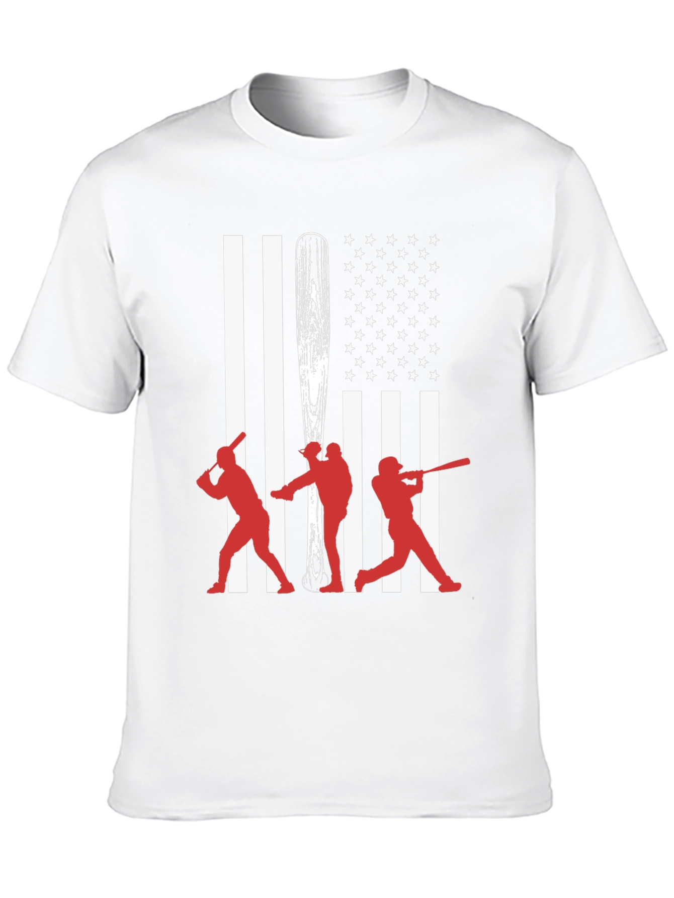 Black American Baseball T-Shirt view 10