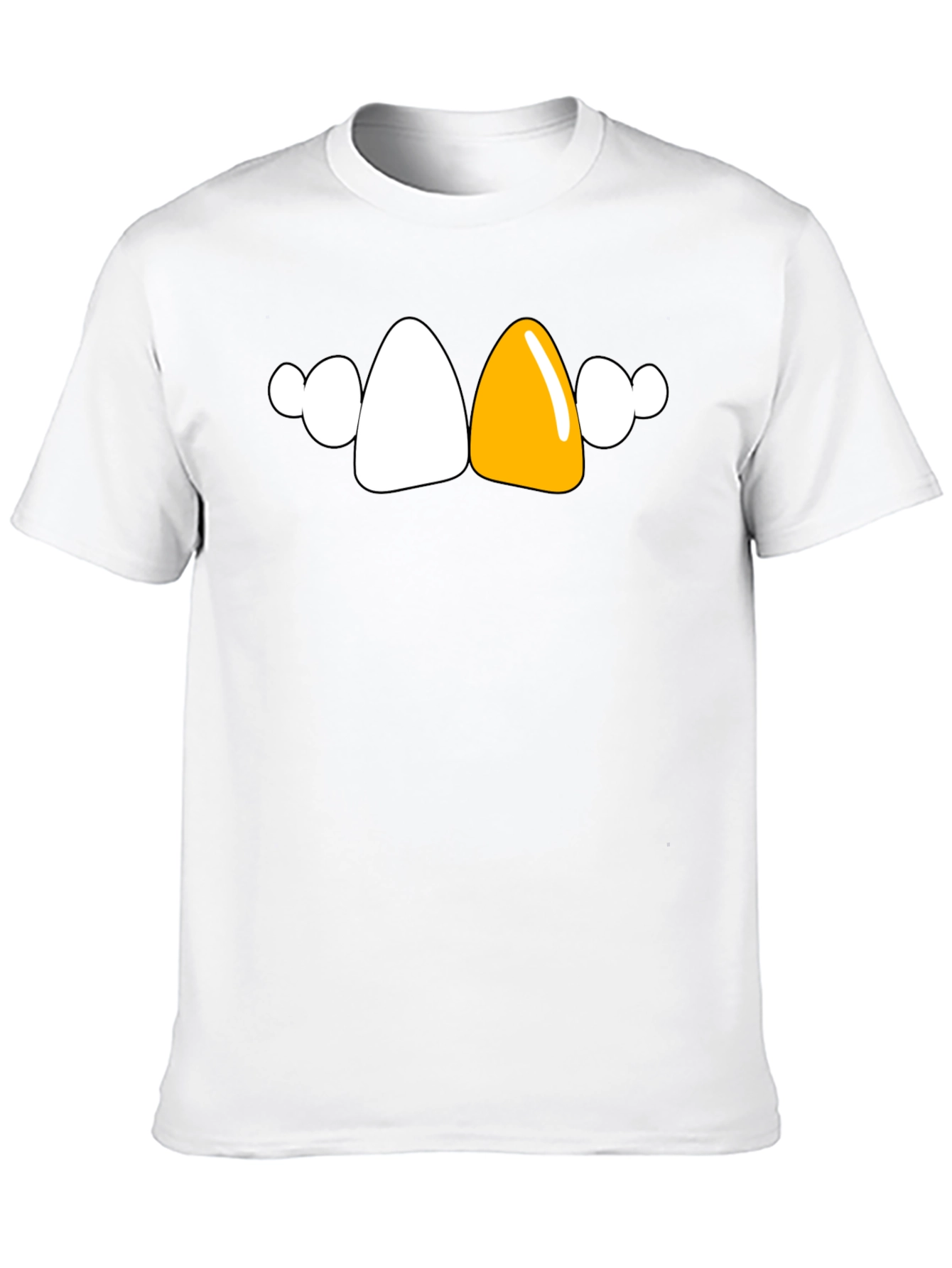 Black Funny Teeth T-Shirt - Unique Gold Tooth Design view 10