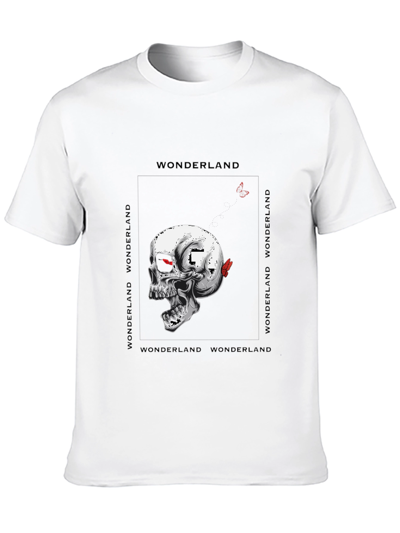Black Skull Wonderland Graphic Tee - Black T-Shirt view 10