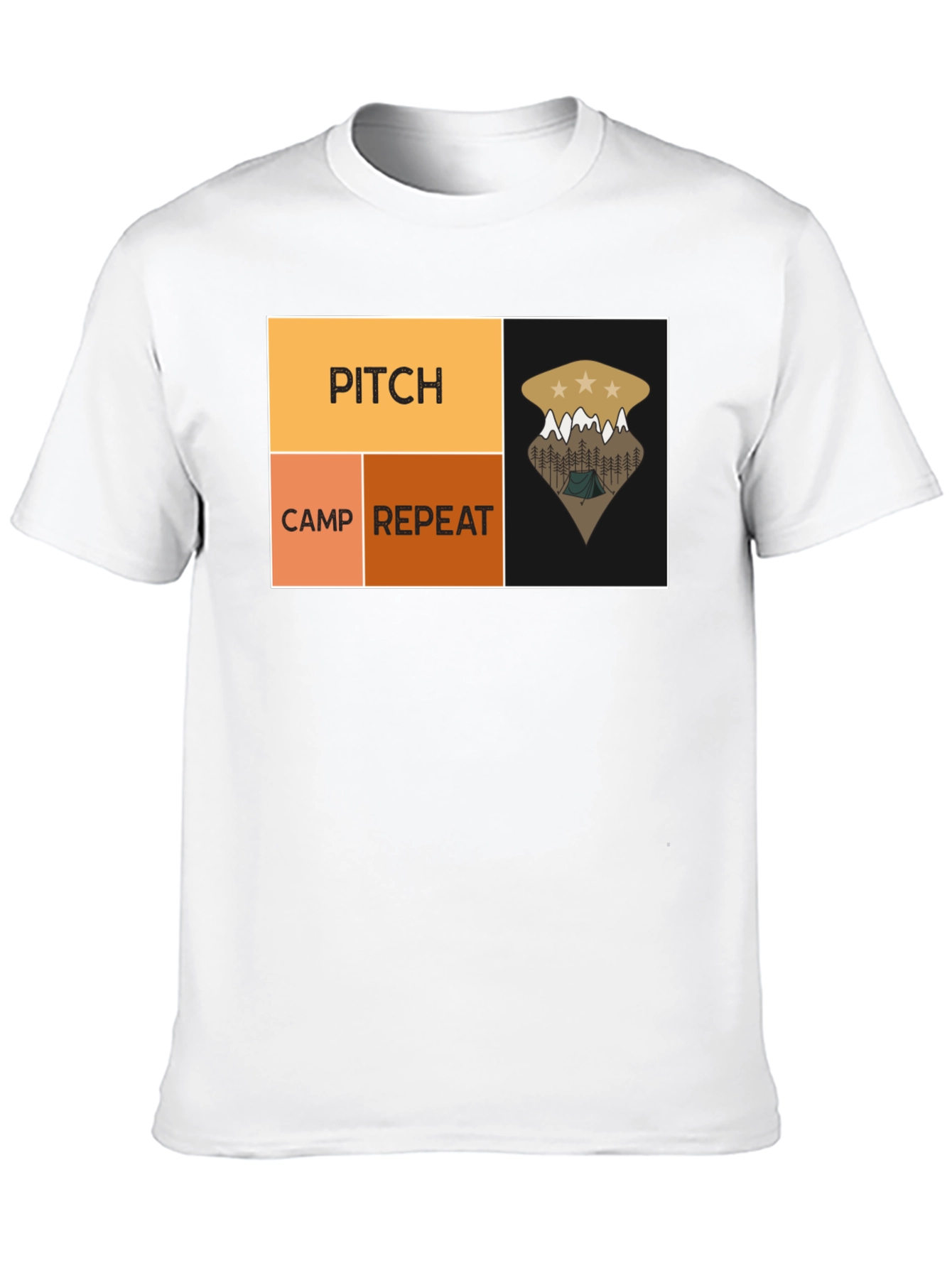 Black Pitch Camp Repeat Camping T-Shirt view 10