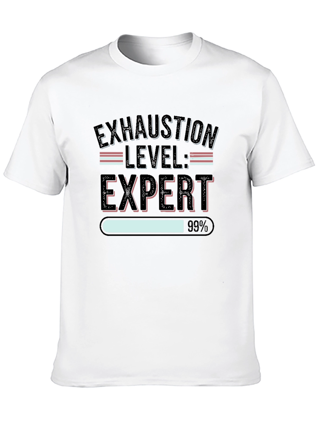 Black Exhaustion Level: Expert Black Graphic Tee view 10