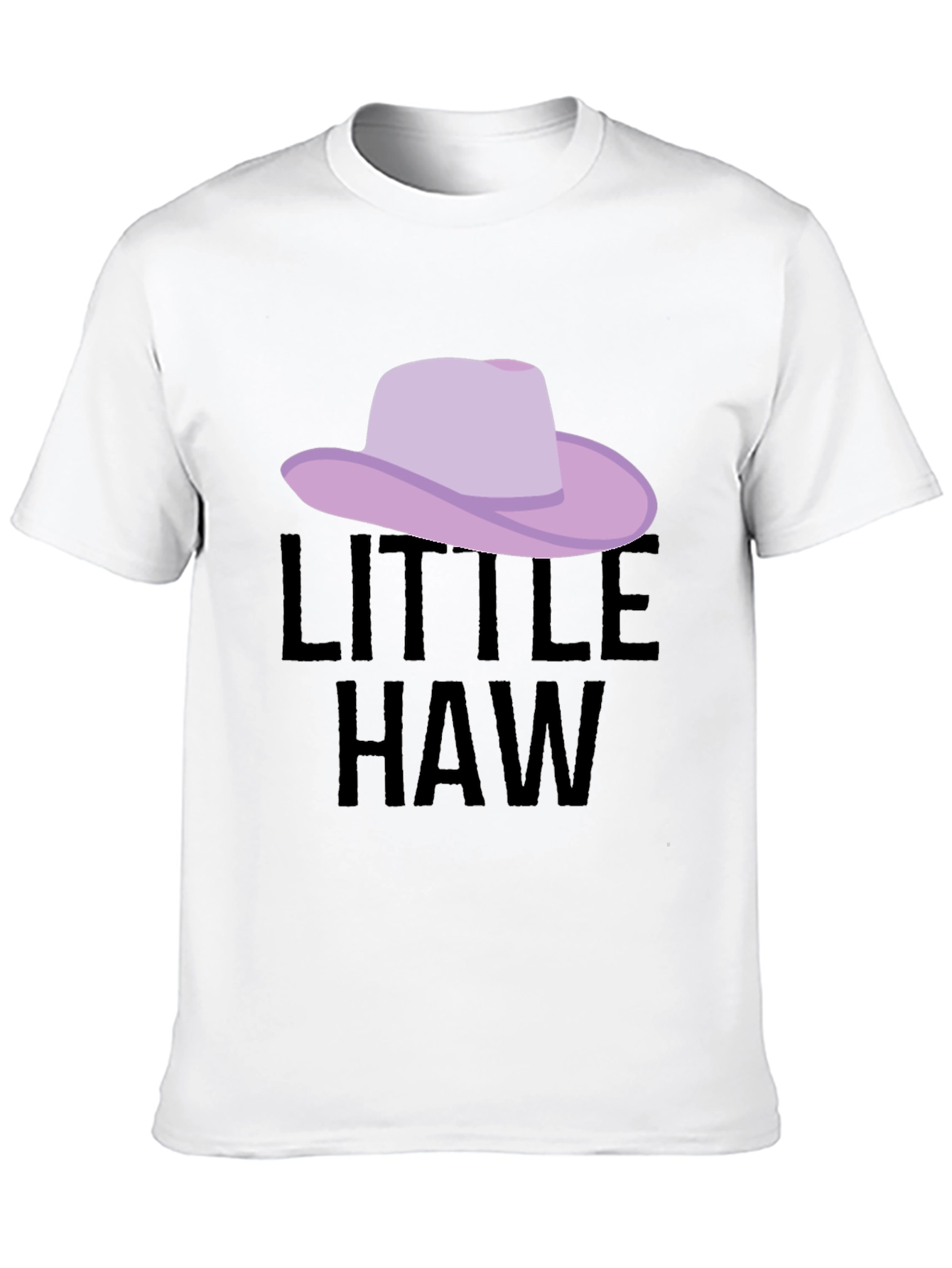 Black Little Haw T-Shirt - Novelty Cowboy Hat Tee view 10