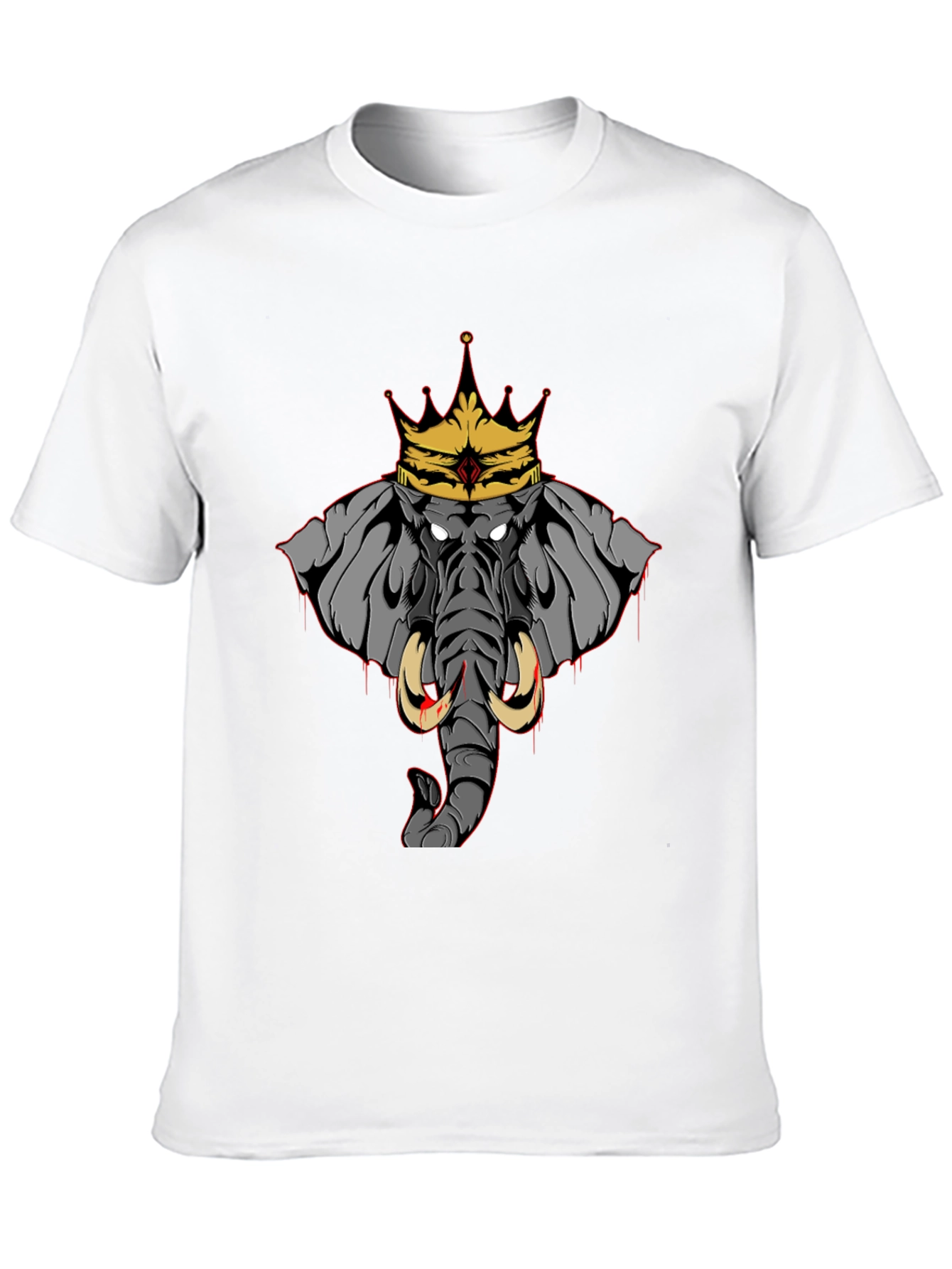 Black Elephant King Graphic Tee - Black Cotton T-Shirt view 10