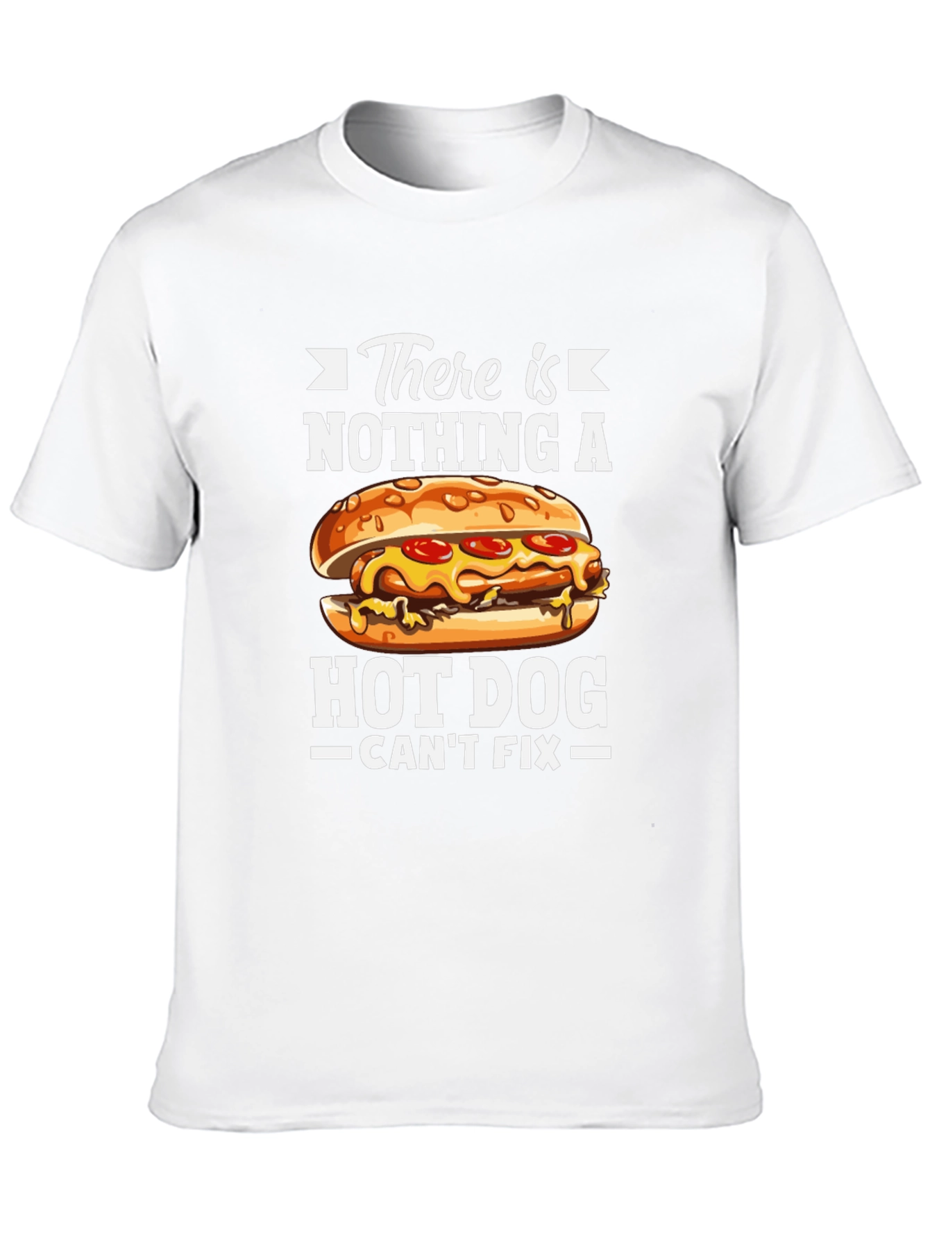 Black Funny Hot Dog Fix T-Shirt view 10