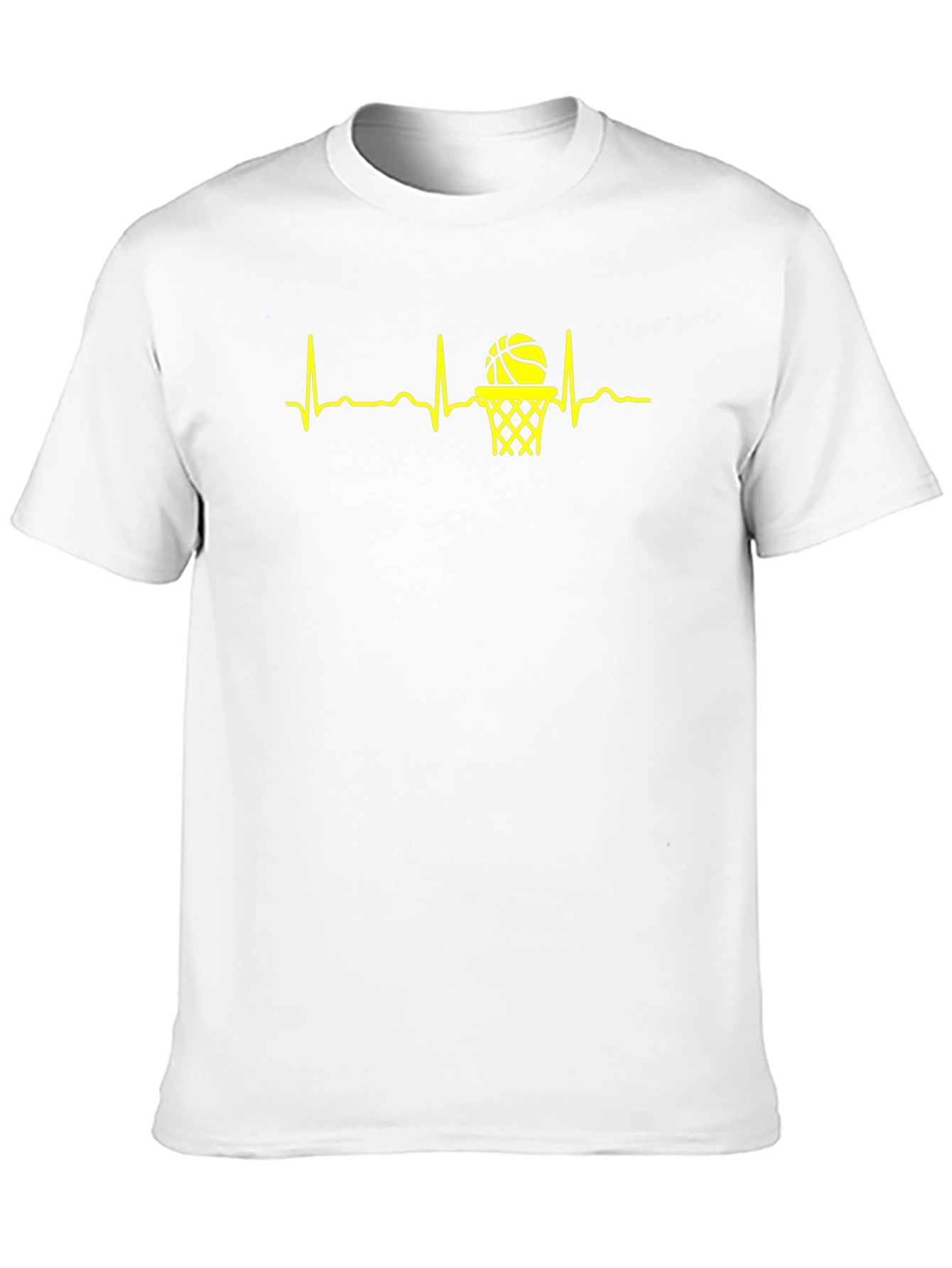 Black Basketball Heartbeat T-Shirt view 10
