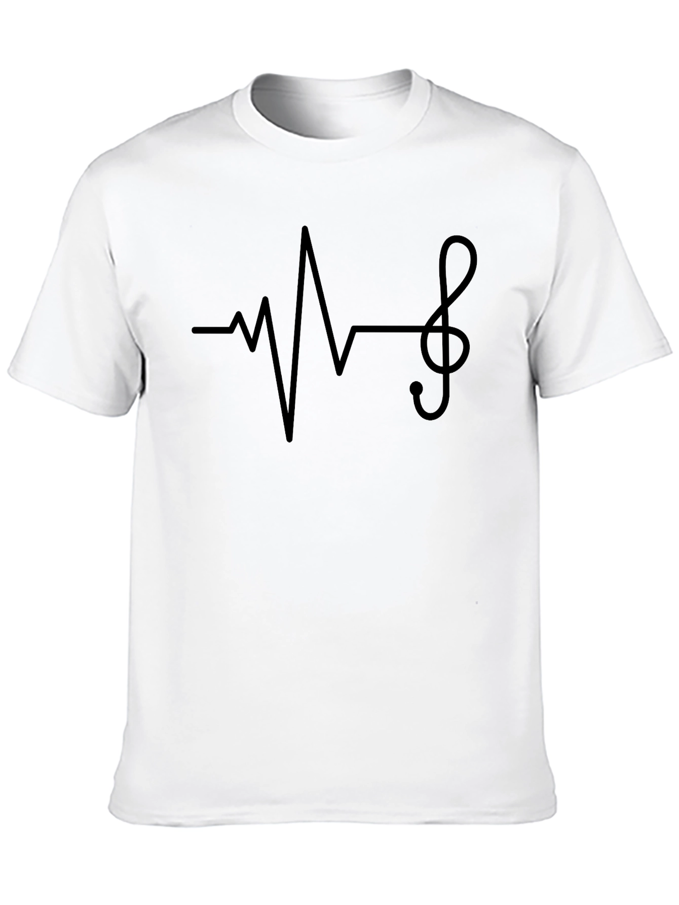 Black Music Lover's Heartbeat T-Shirt view 10